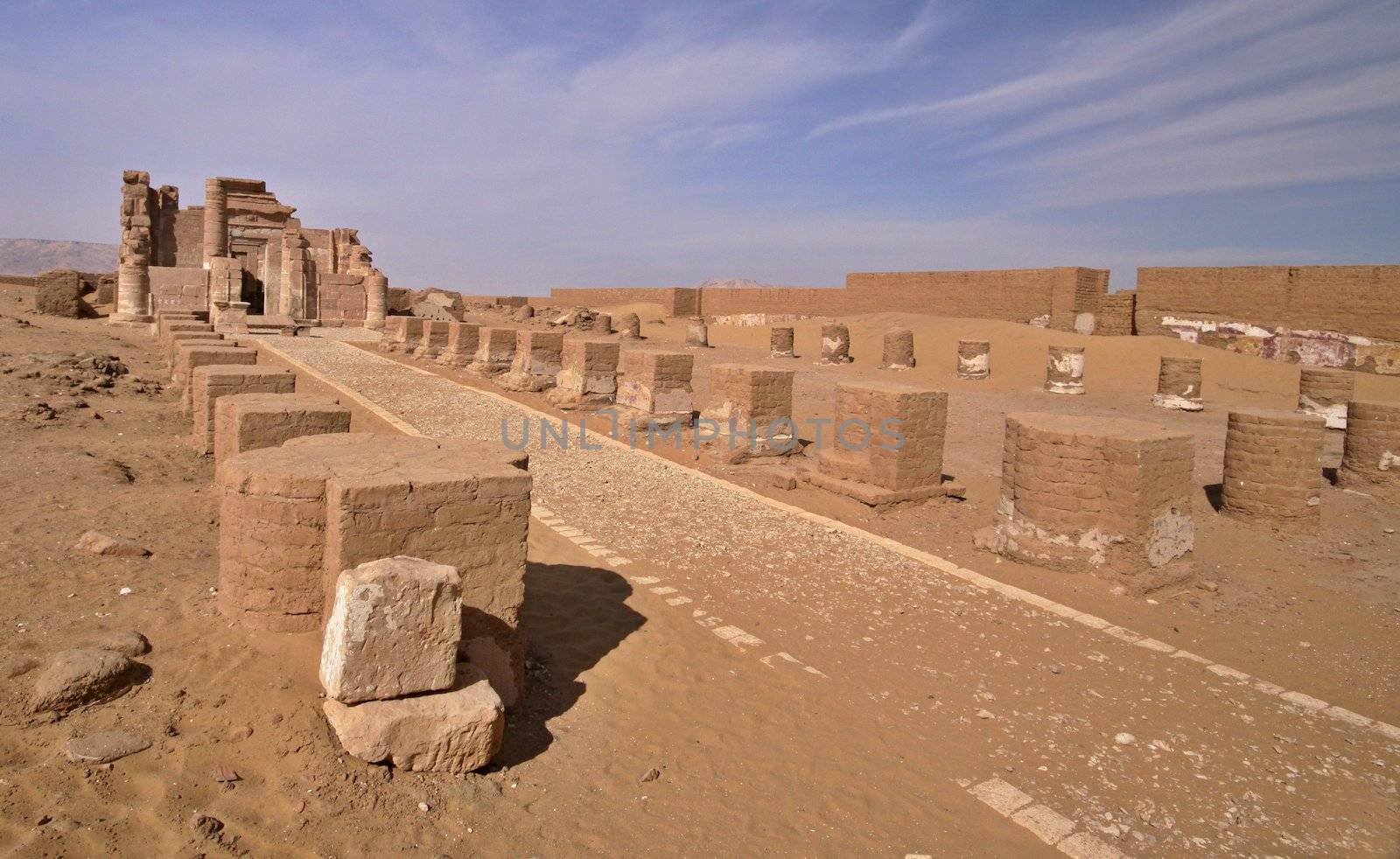 The temple of Deir el-Hagar,Roman monuments in Dakhla Oasis,Egypt