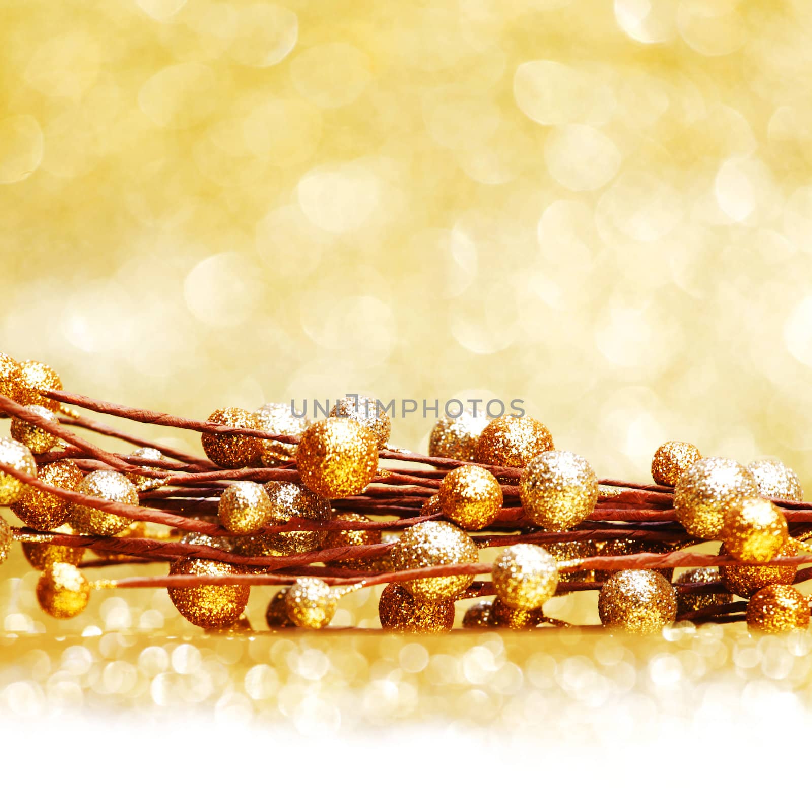 Abstract beautiful Christmas decoration on glitter background