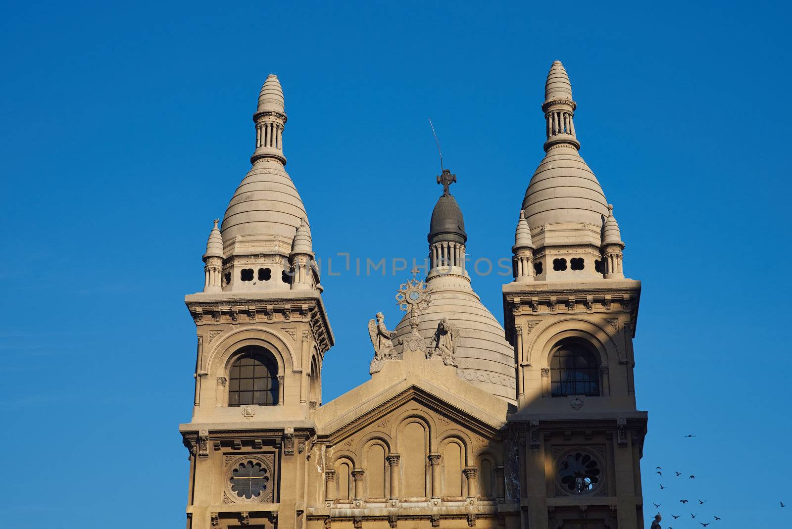Church of the Blessed Sacrament in Santiago, capital of Chile. This historic catholic church dates back to the early 1900's.