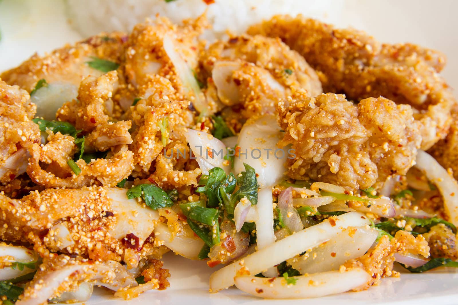 Thai style mixed fried chicken