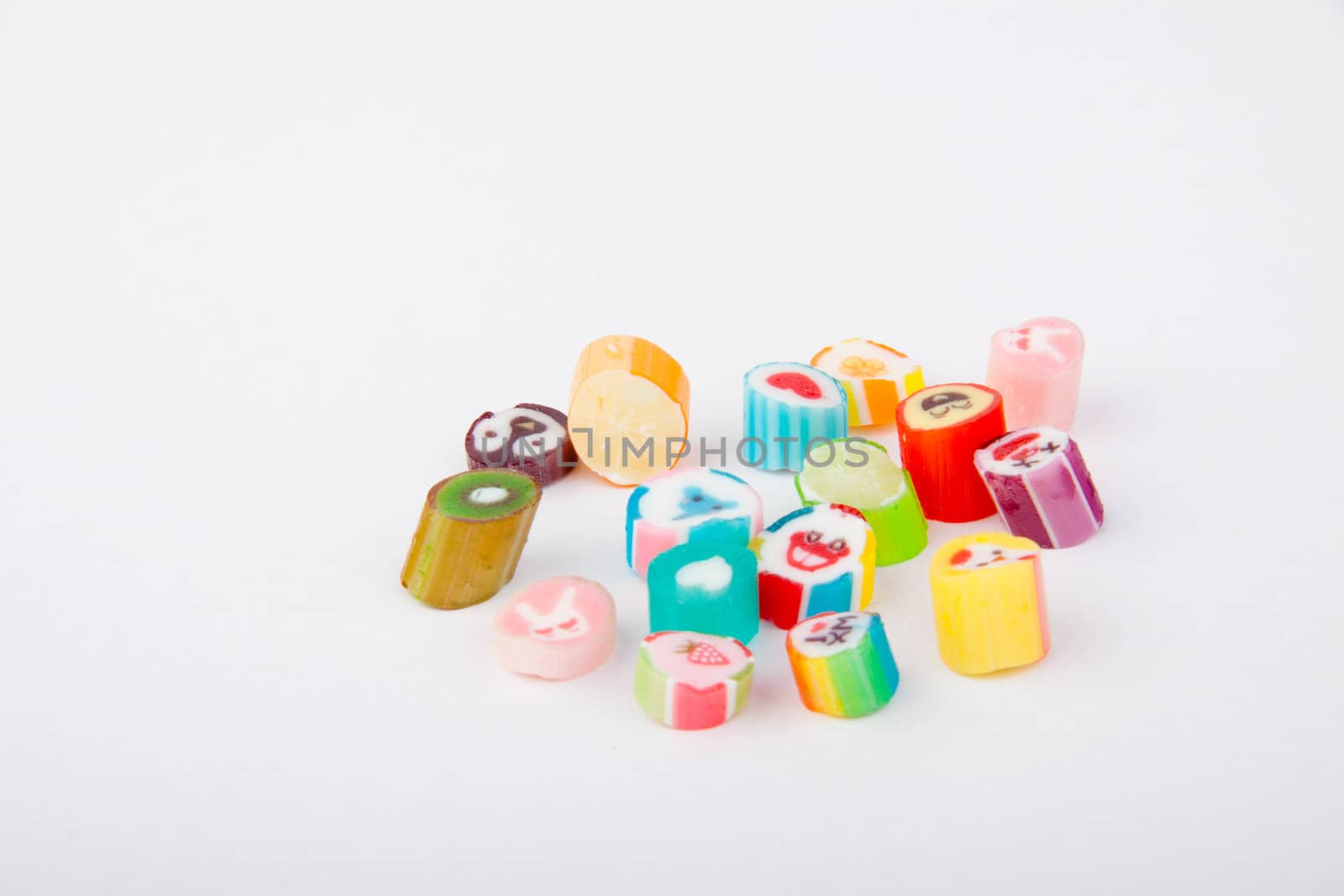 Many kinds of candy shape