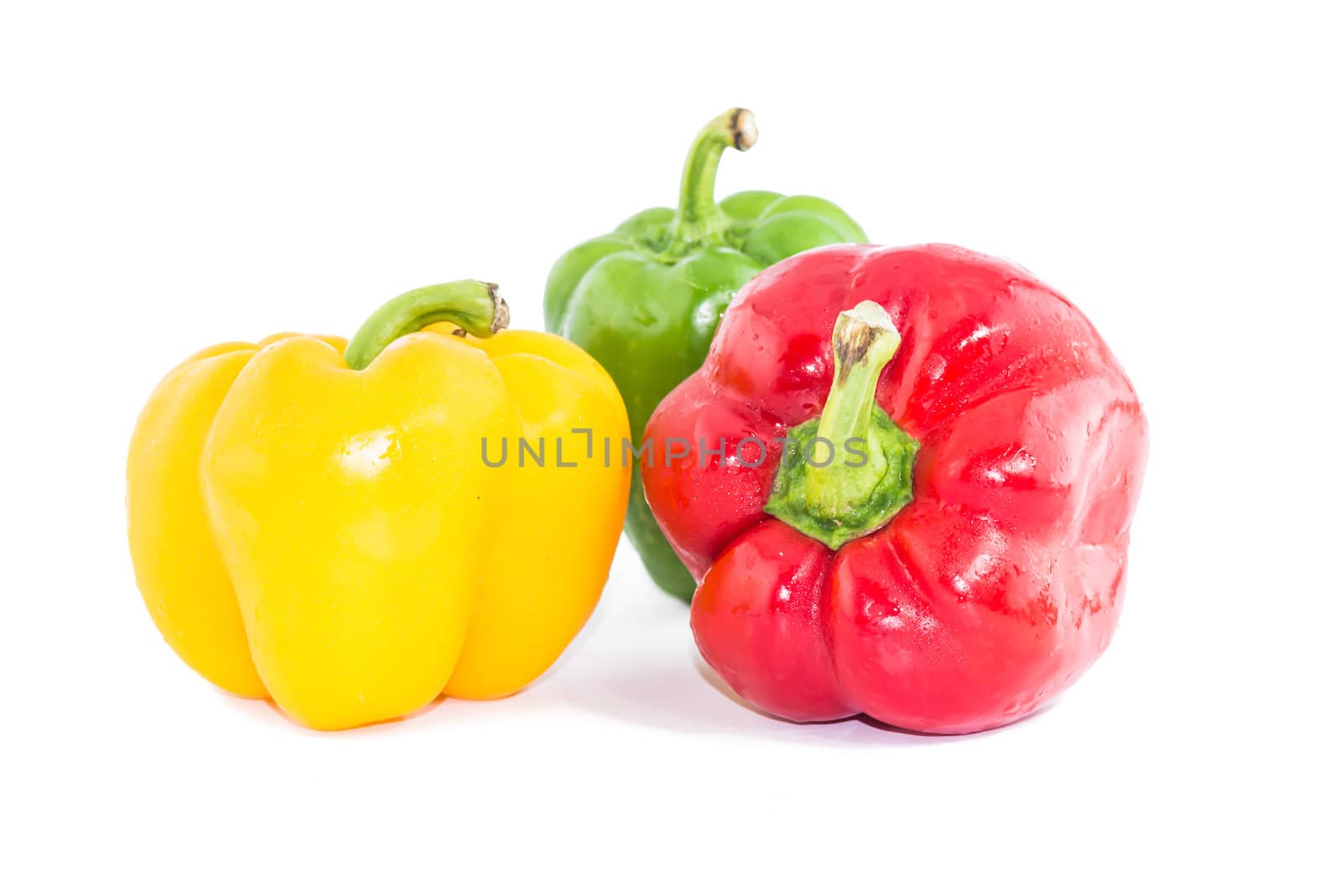 Sweet bell pepper isolated on white background cutout by wmitrmatr