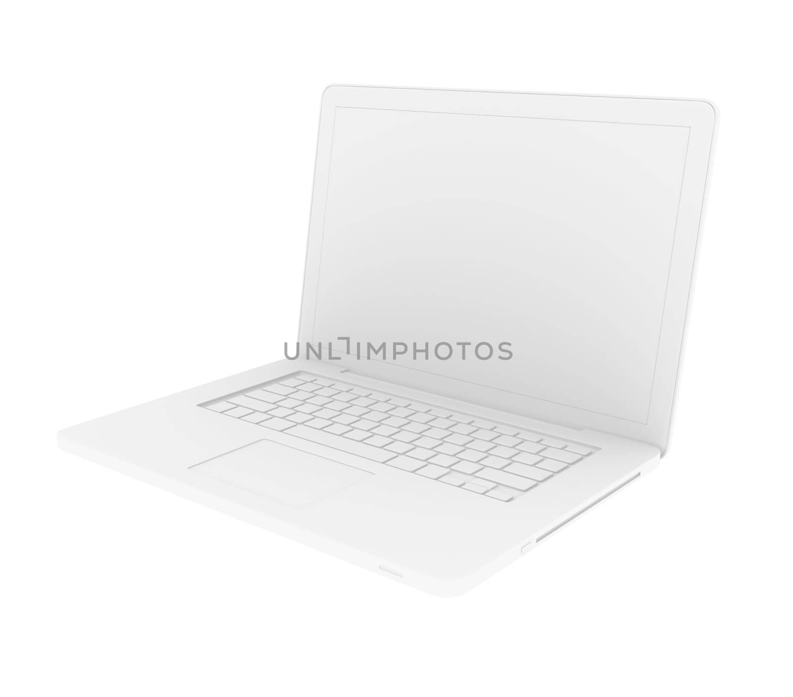 Laptop. Isolated on white background with empty space