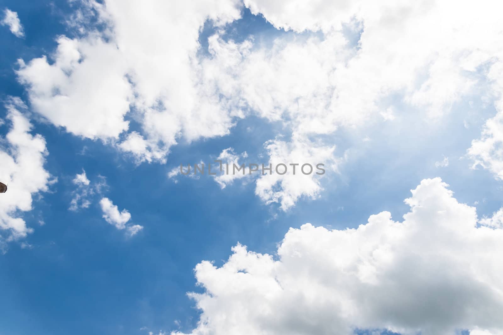 blue sky with cloud closeup by wmitrmatr