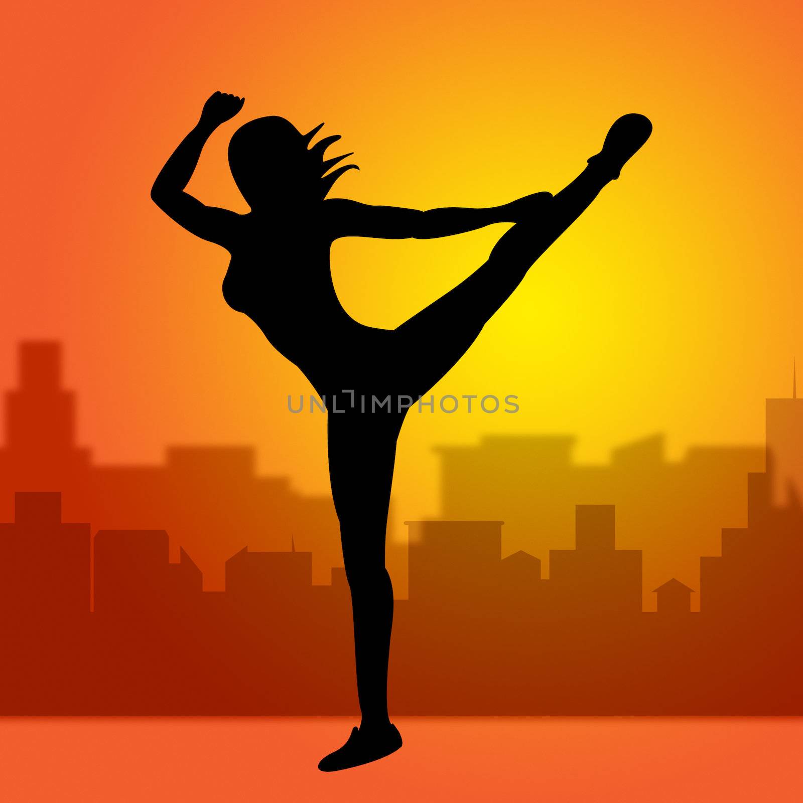 Dancing Posing Represents Yoga Pose And Spirituality by stuartmiles