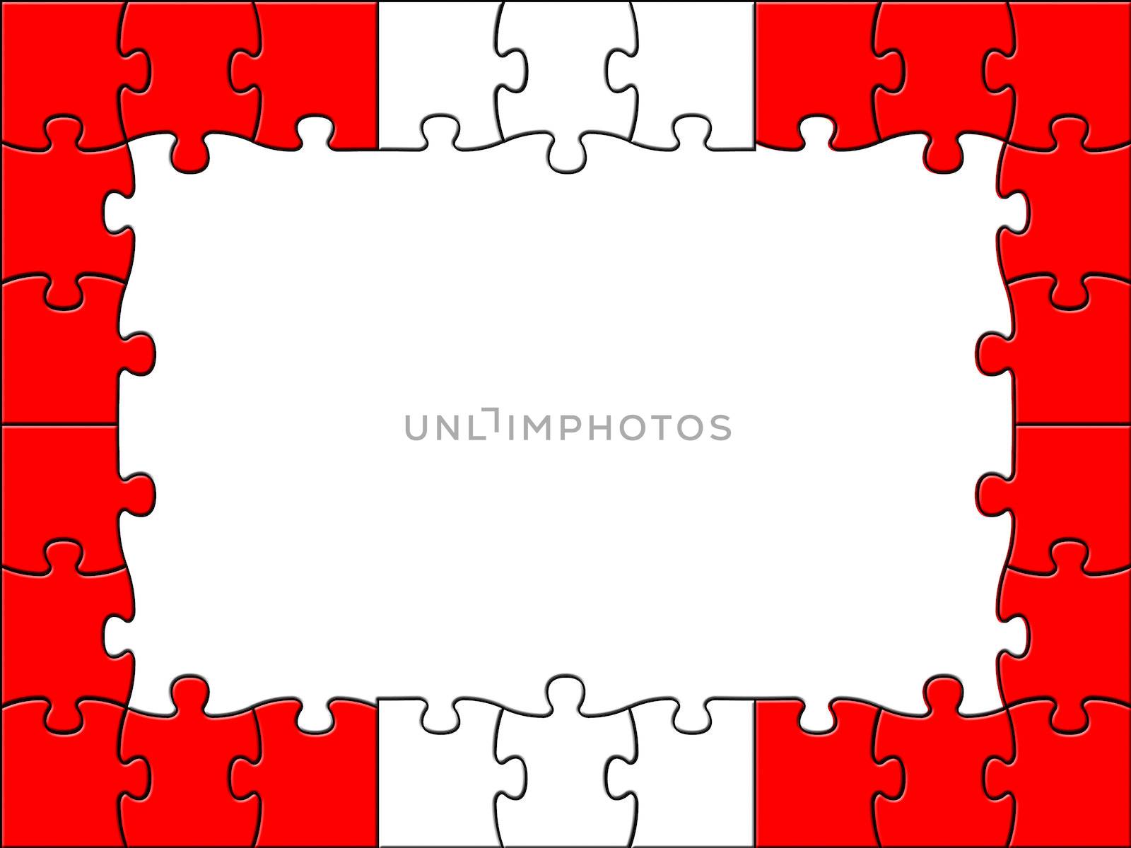 Austrian Jigsaw Representing Empty Space And Copy