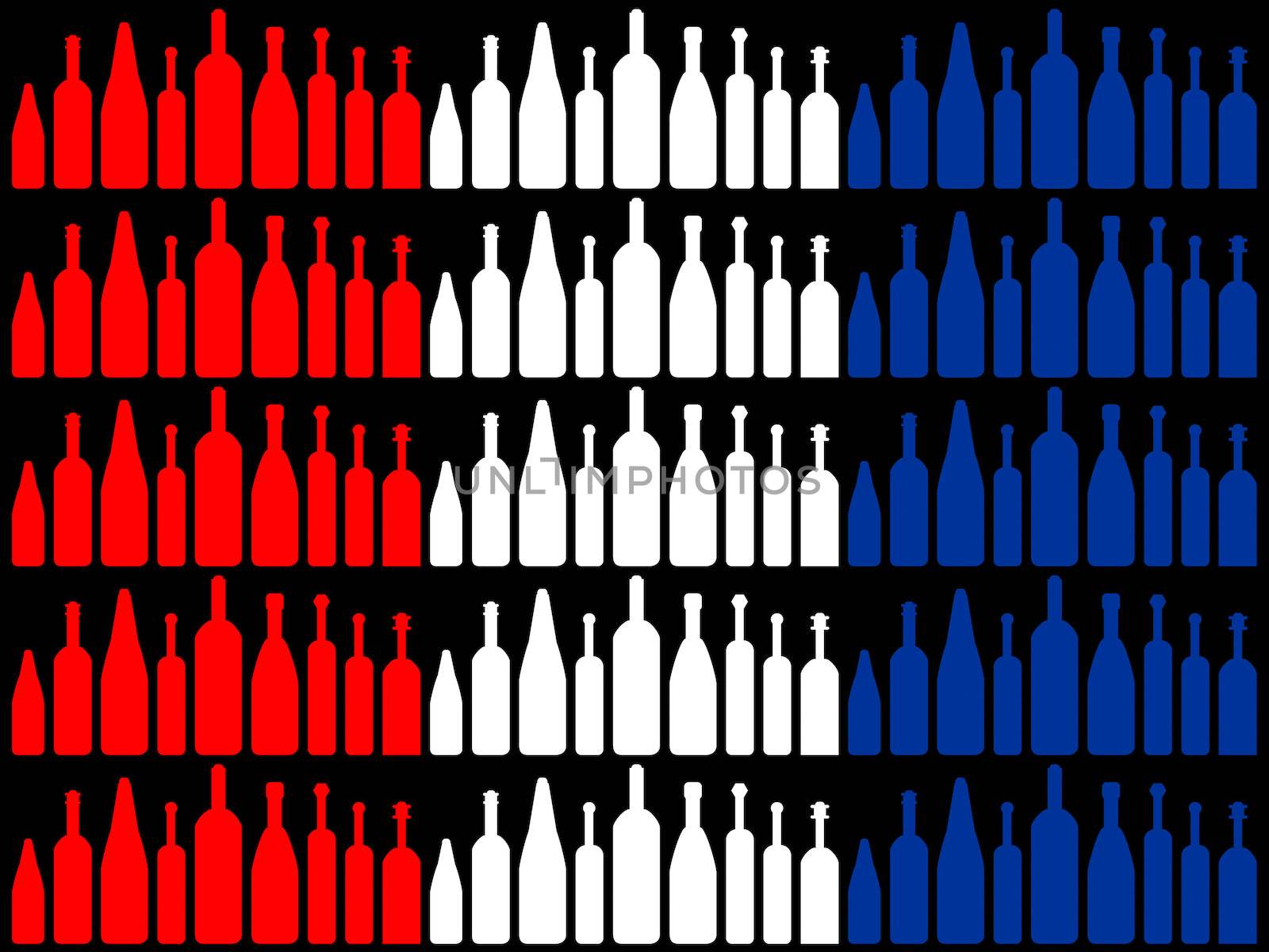 Bottles Flag Indicating The Netherlands And Winetasting