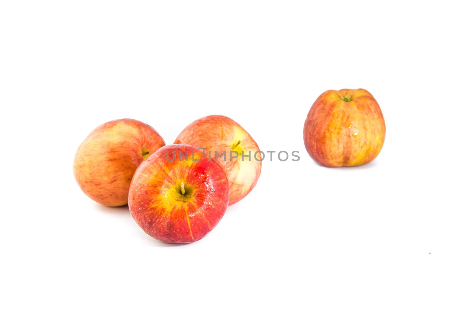 Red apple isolated on white background