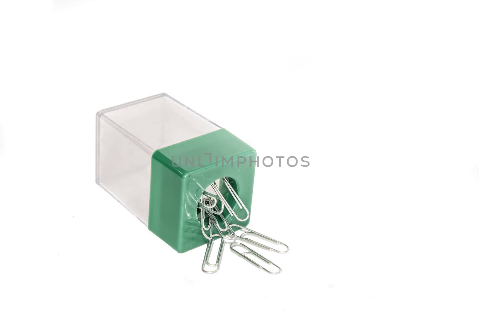 paper clips on white background.