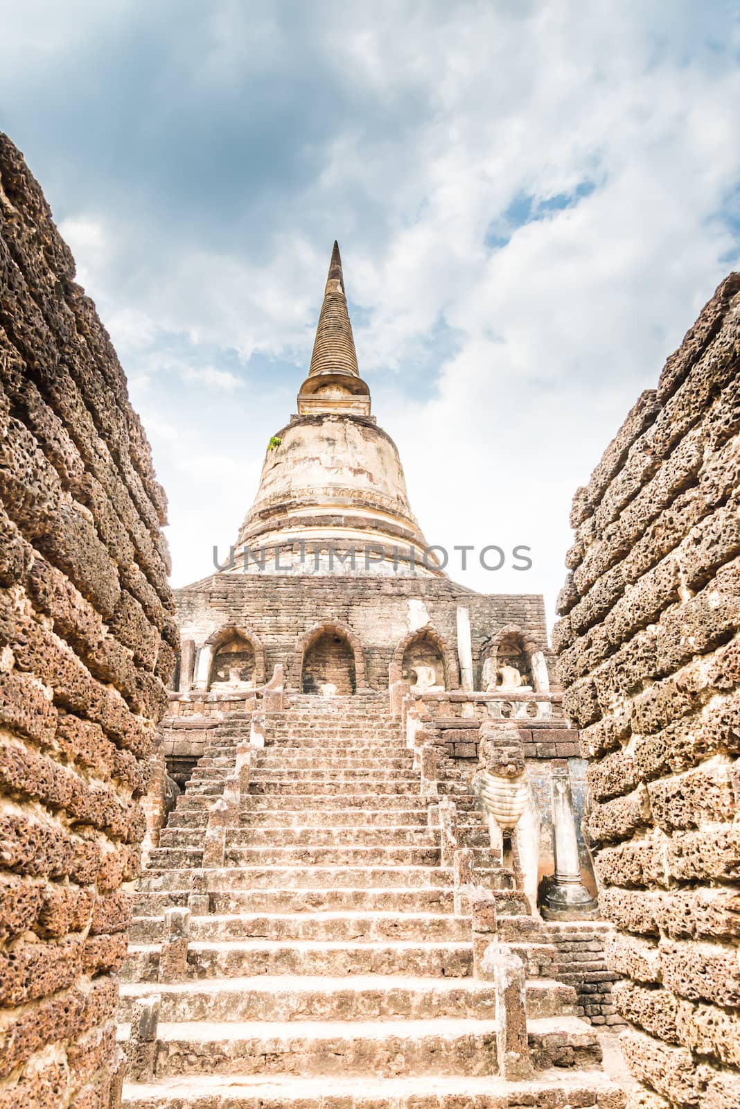 Sukhothai ruin old city country Thailand