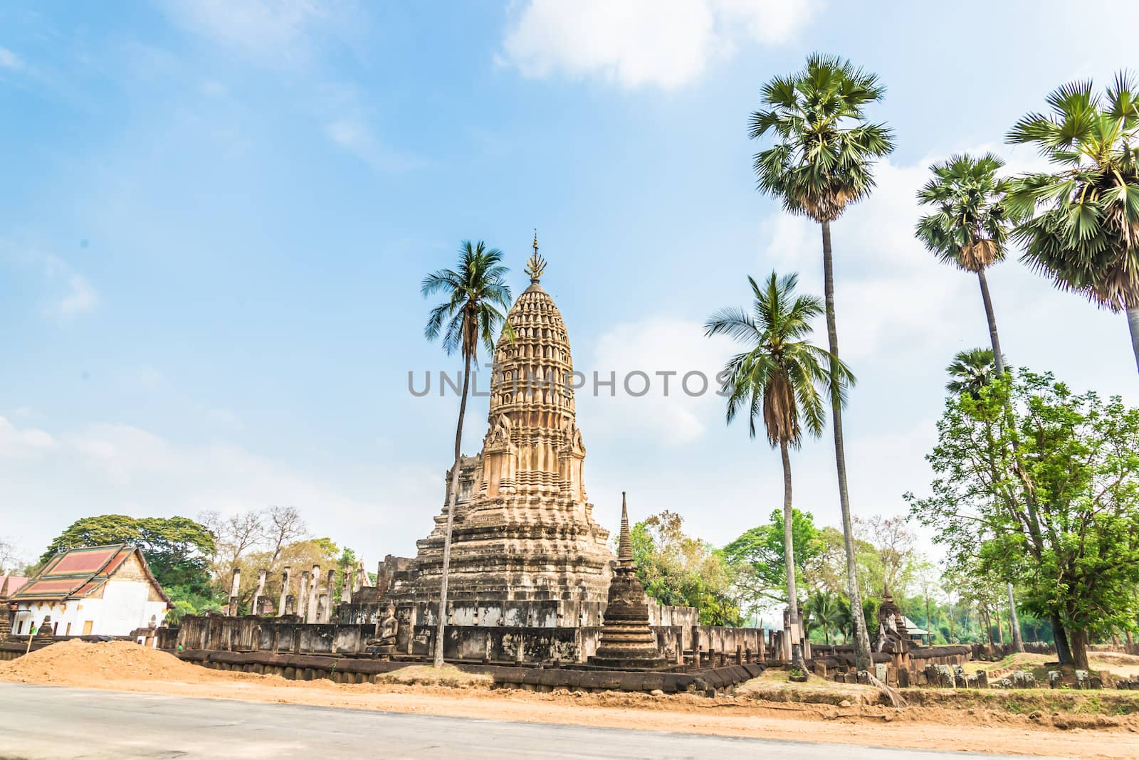 Sukhothai ruin old city country Thailand