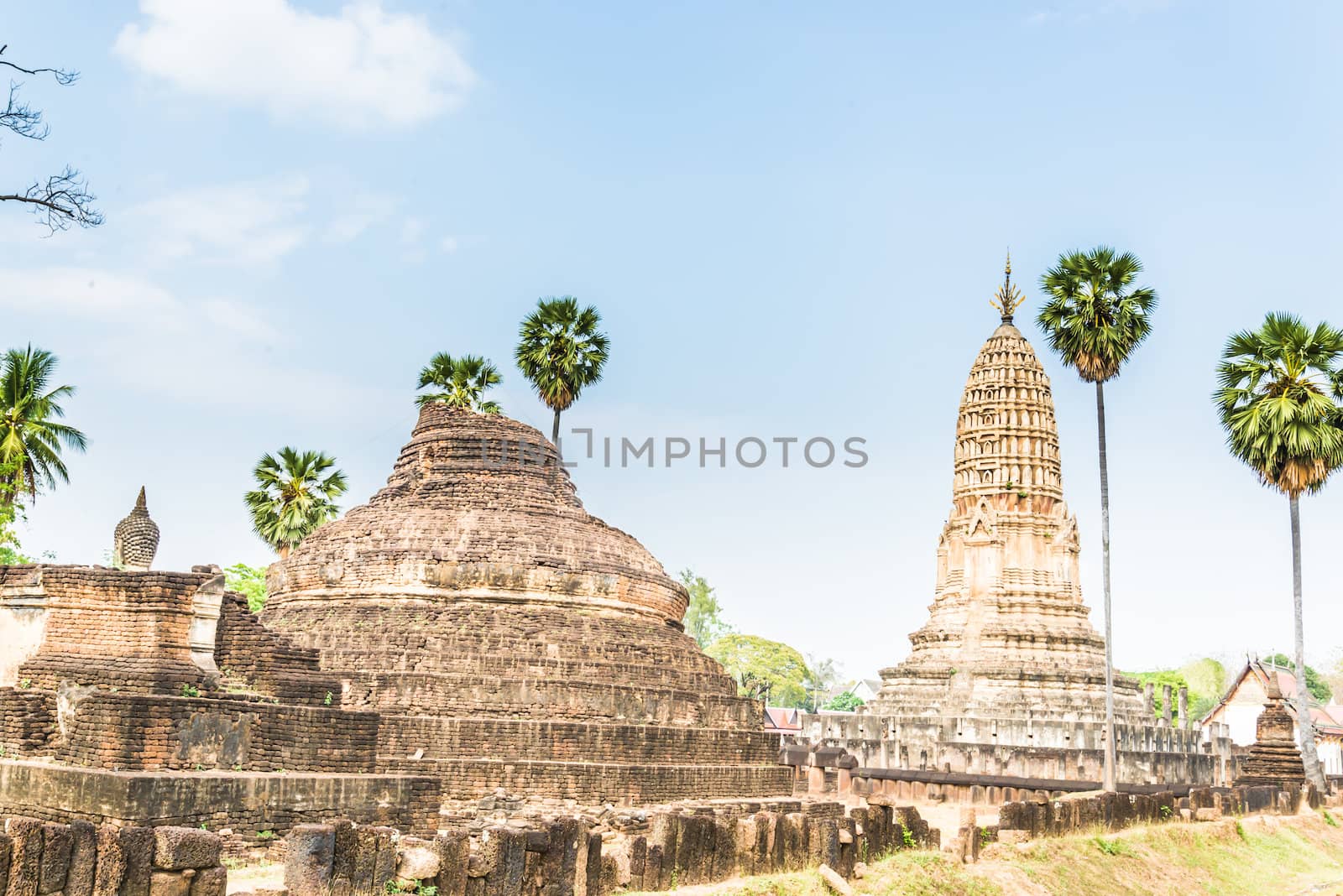 Sukhothai ruin old city country Thailand