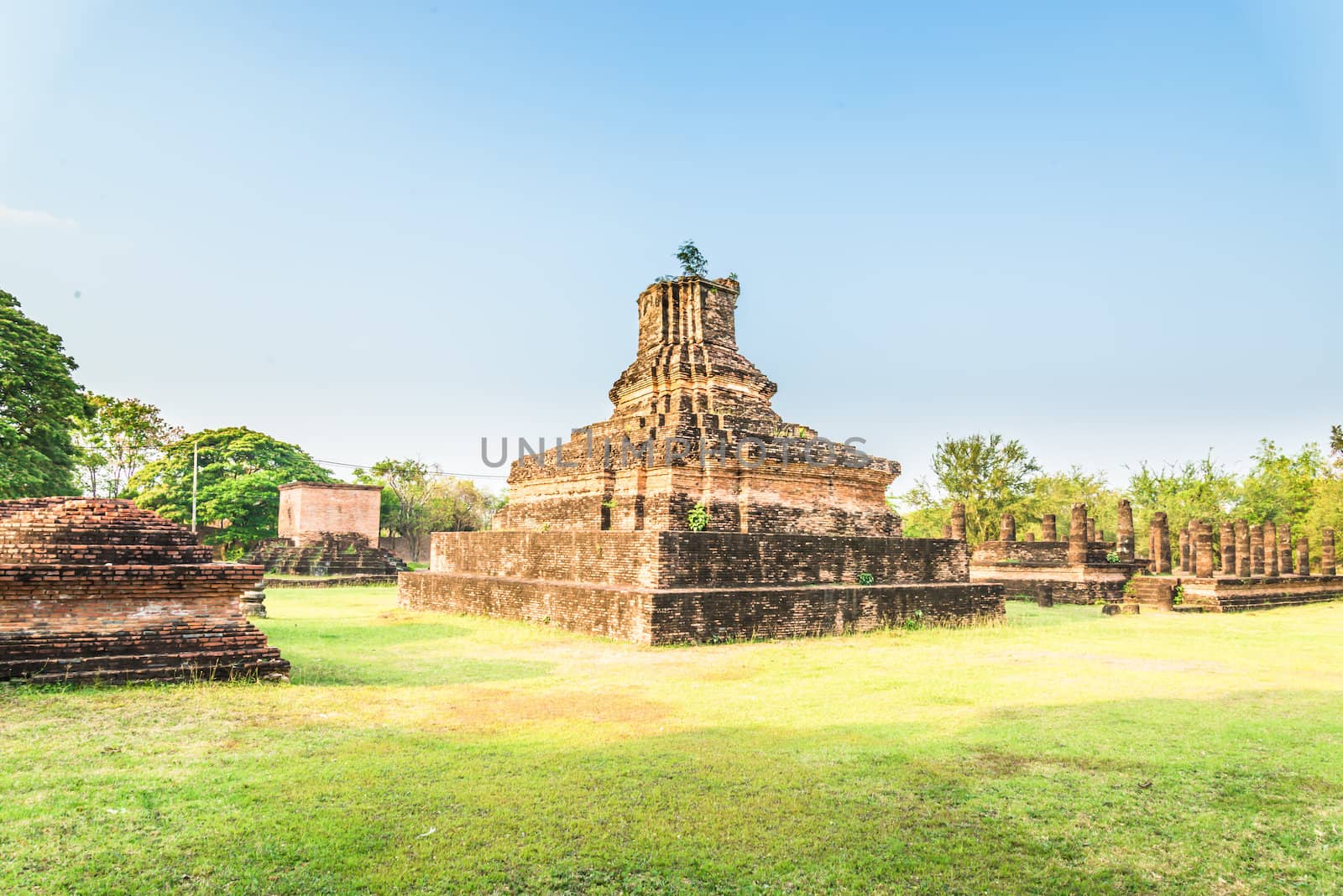 Sukhothai ruin old city by wmitrmatr