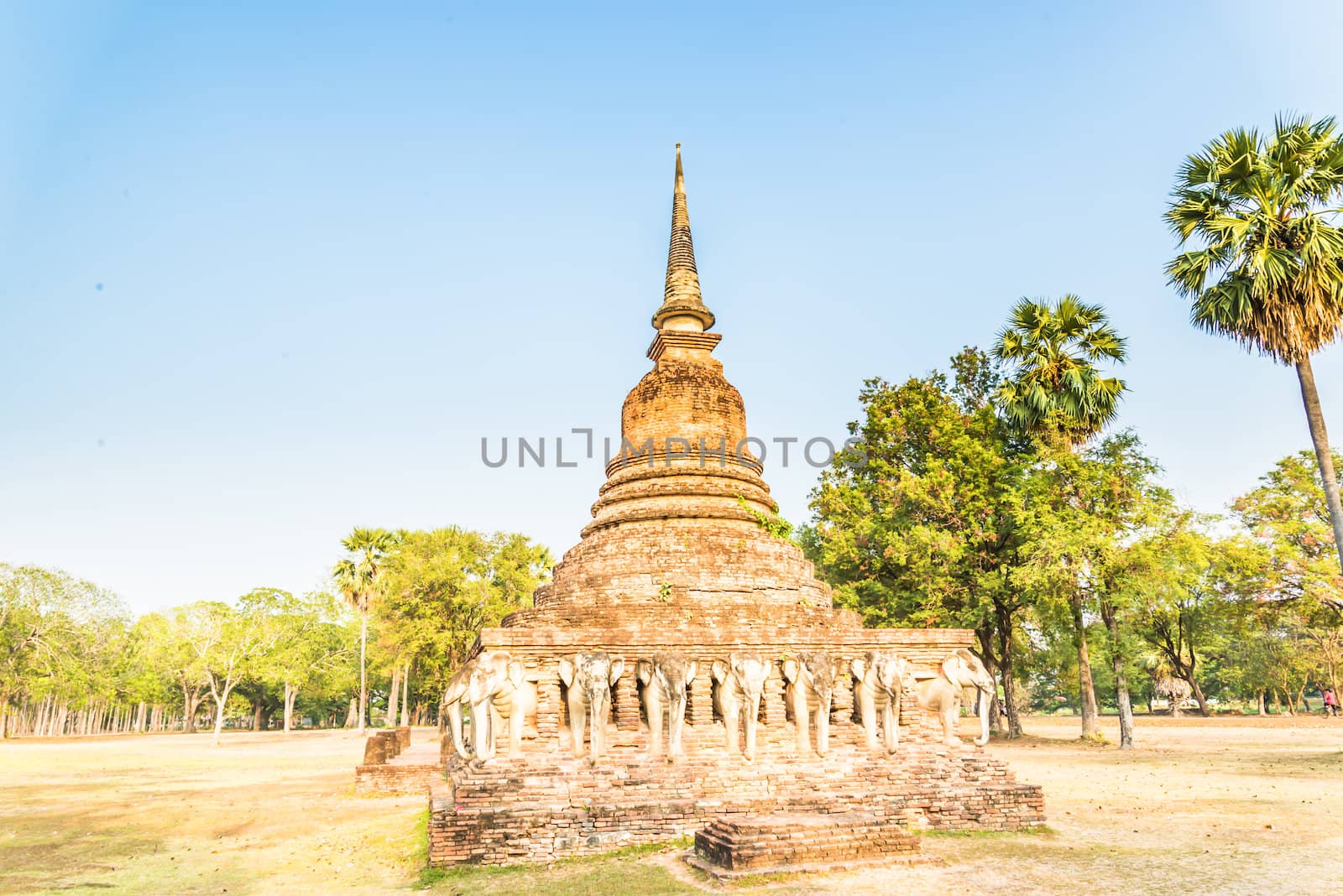 Sukhothai ruin old city by wmitrmatr