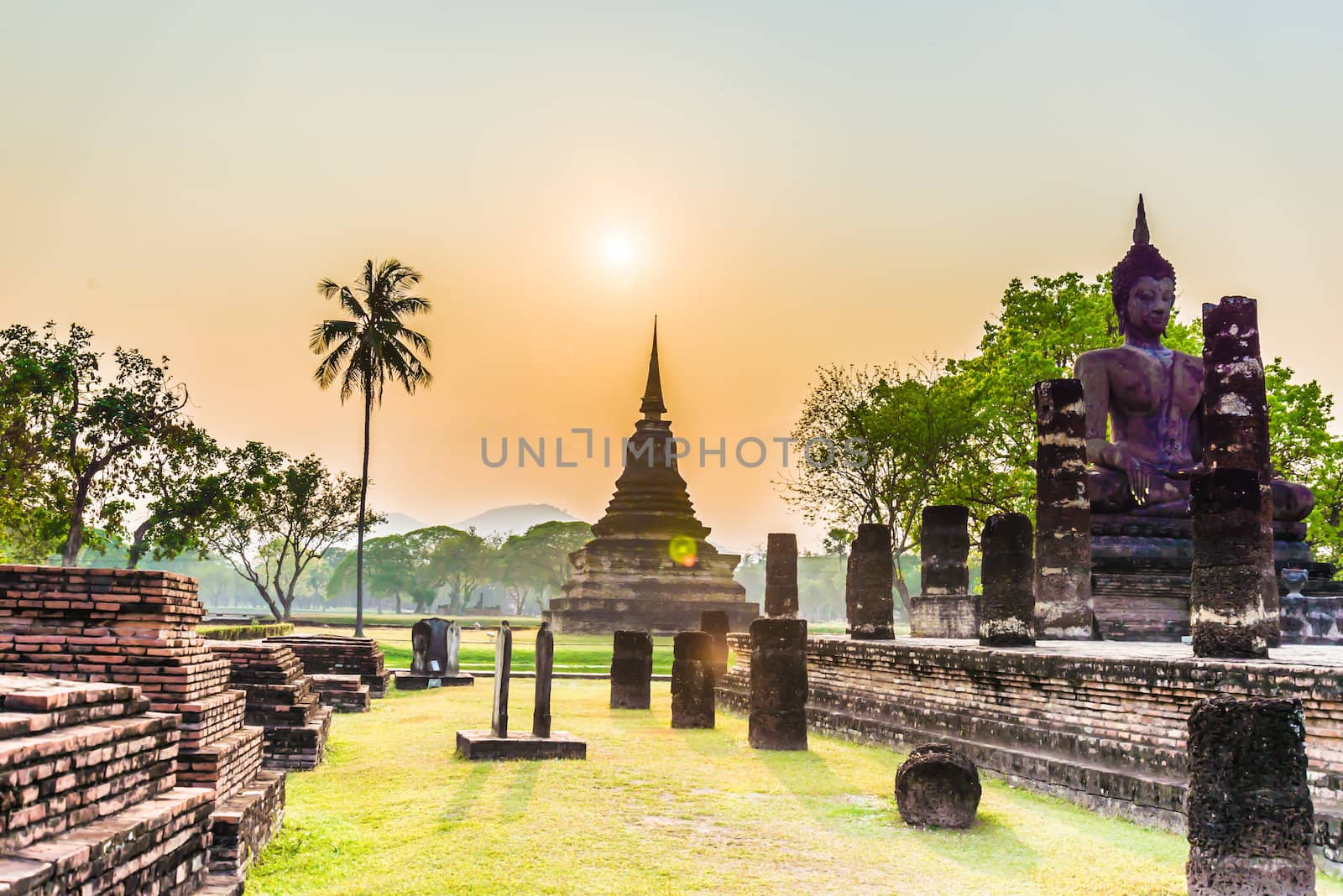 Sukhothai ruin old city by wmitrmatr