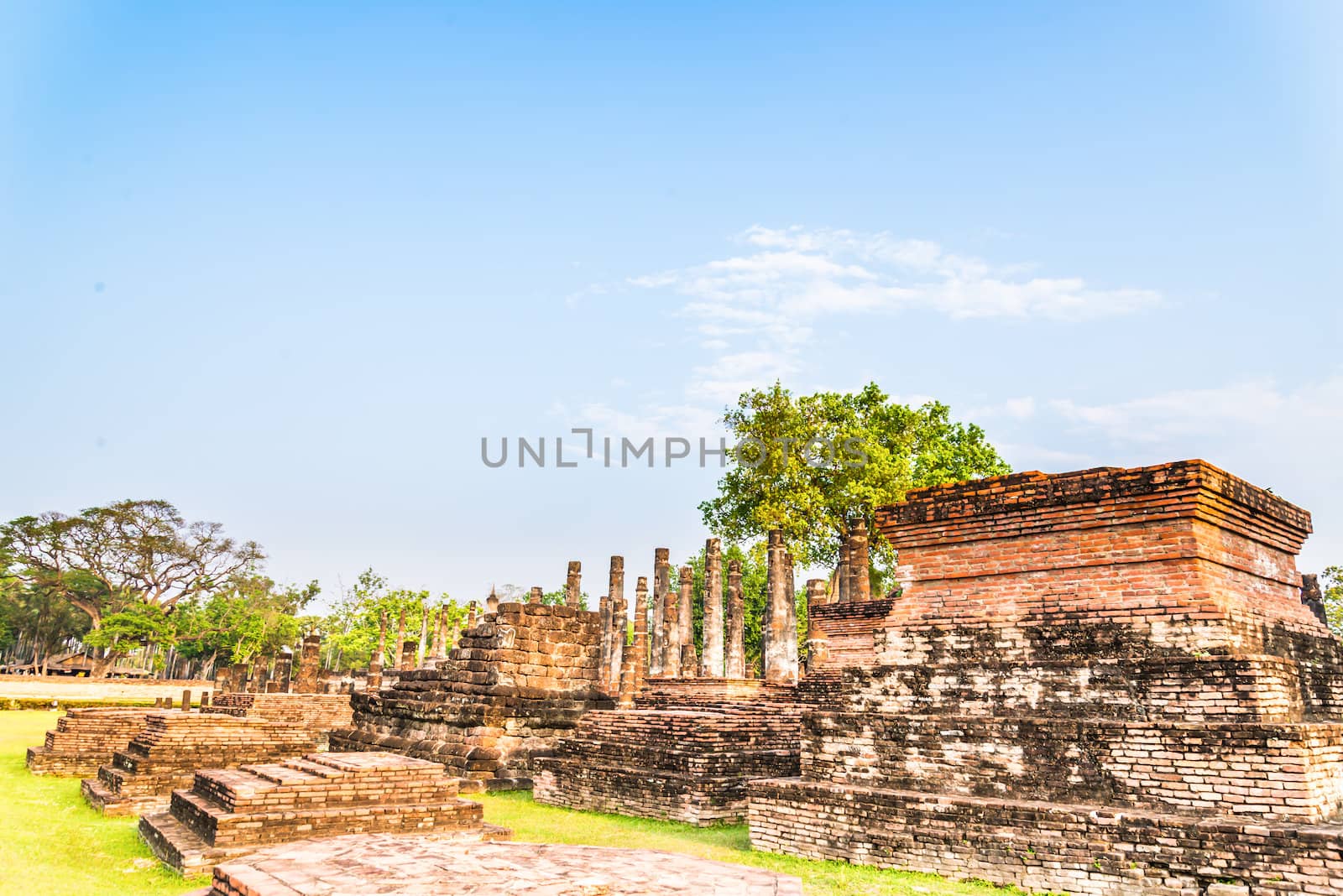 Sukhothai ruin old city by wmitrmatr