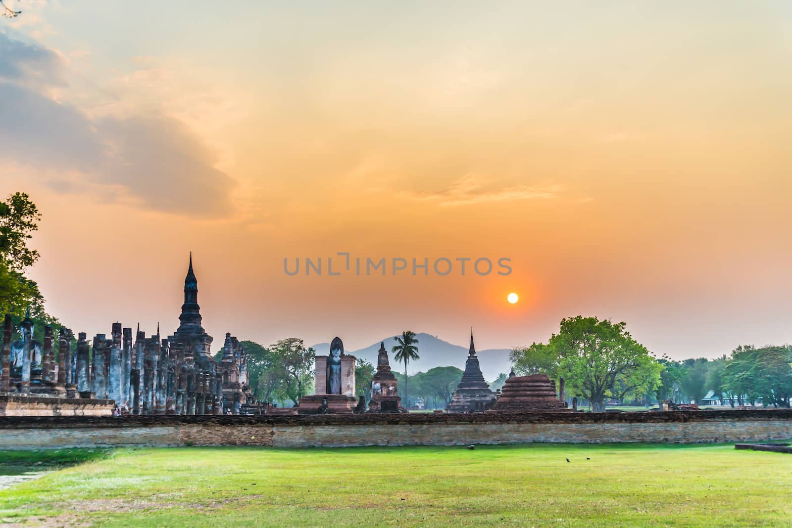 Sukhothai ruin old city by wmitrmatr