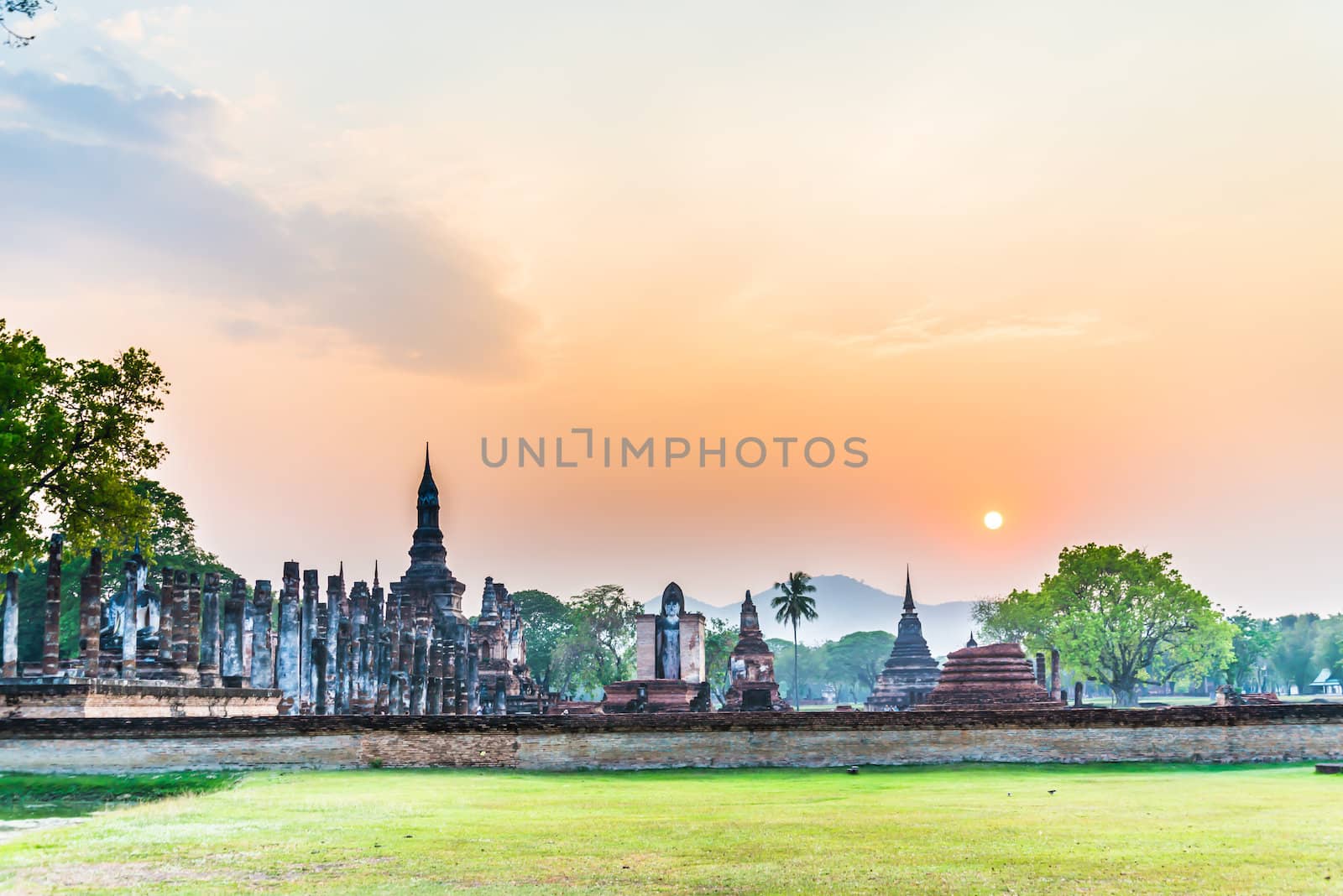 Sukhothai ruin old city by wmitrmatr