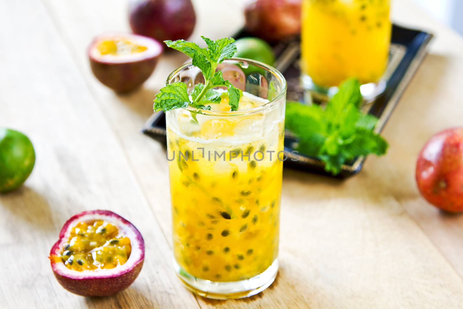 Passion fruit with Lychee Mojito by vanillaechoes
