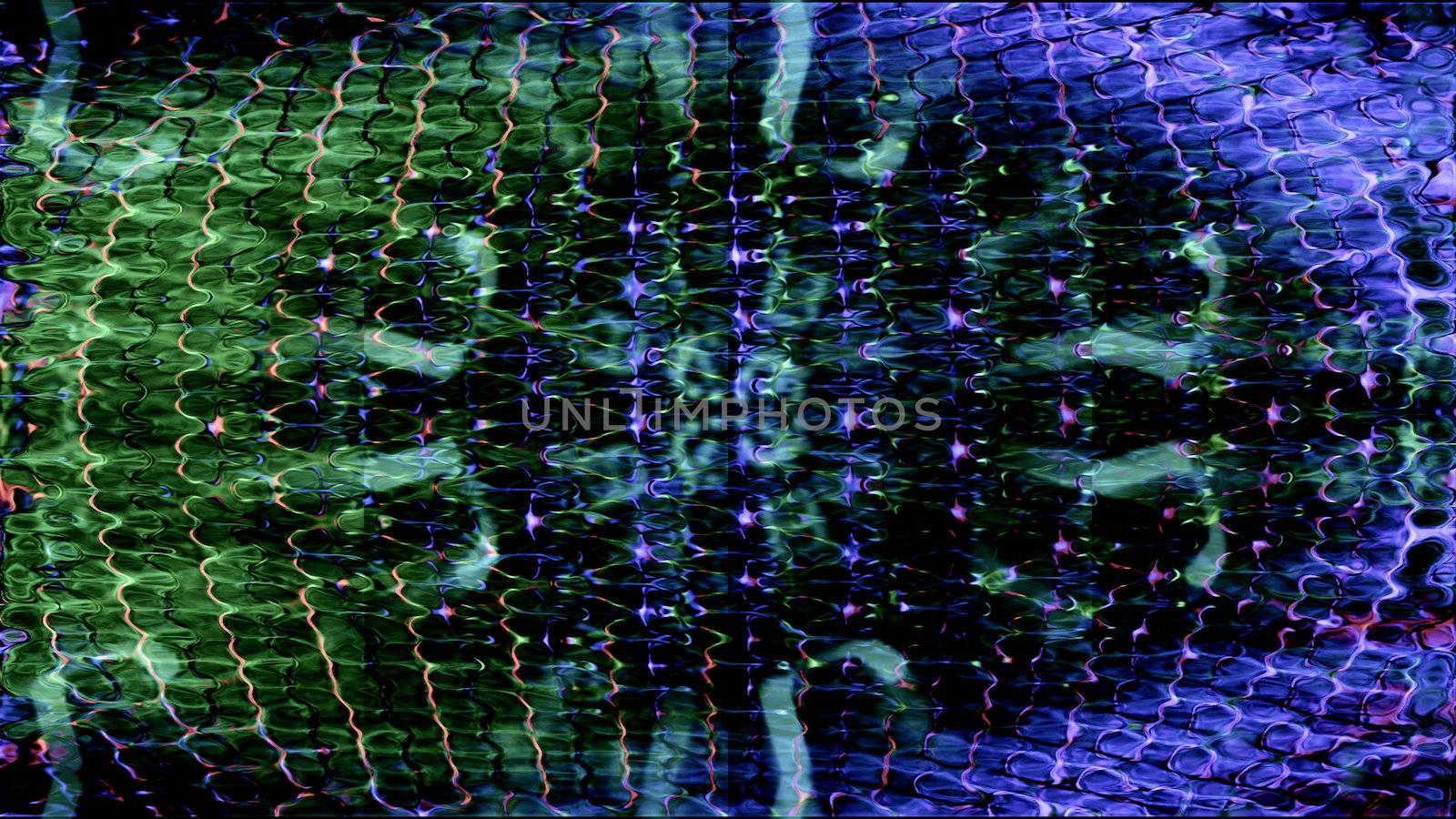 Future Tech 0379 - Futuristic technology screen with abstract streaming pixel effects.