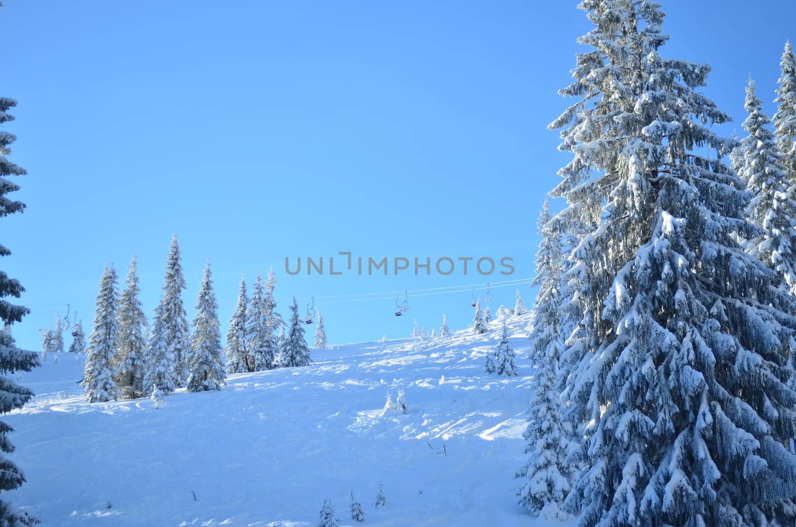 Winter mountains landscape by puppiesam