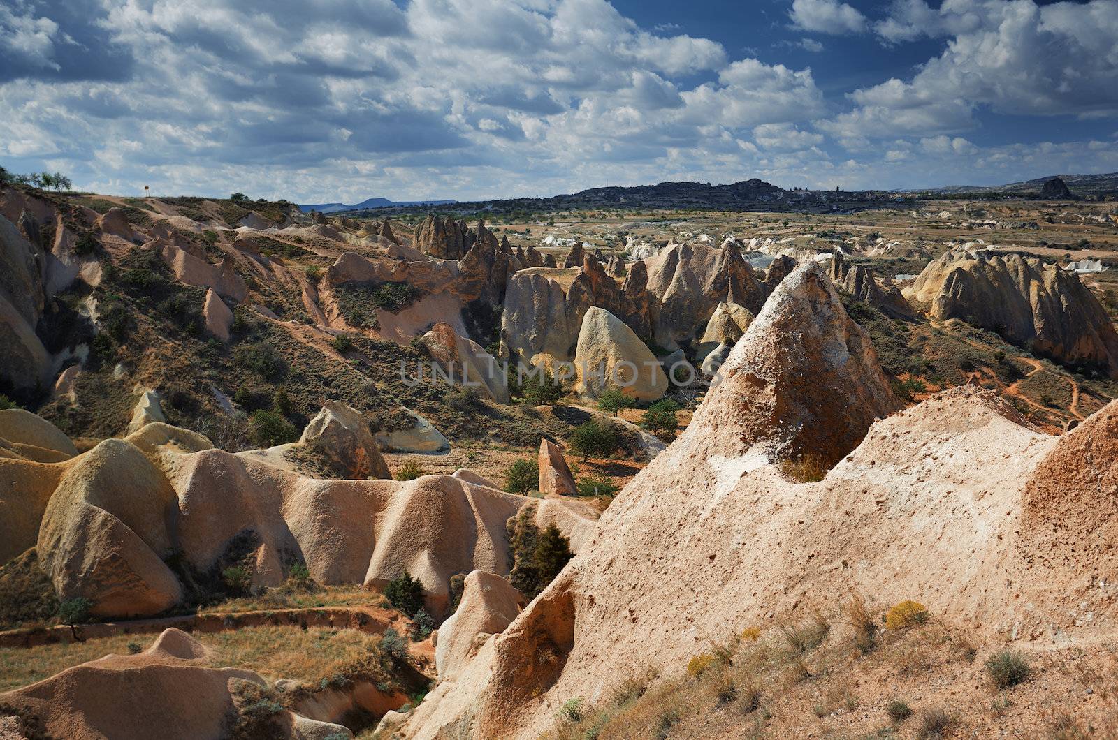 Rock formations of Cappadocia. Turkey. Horizontal photo