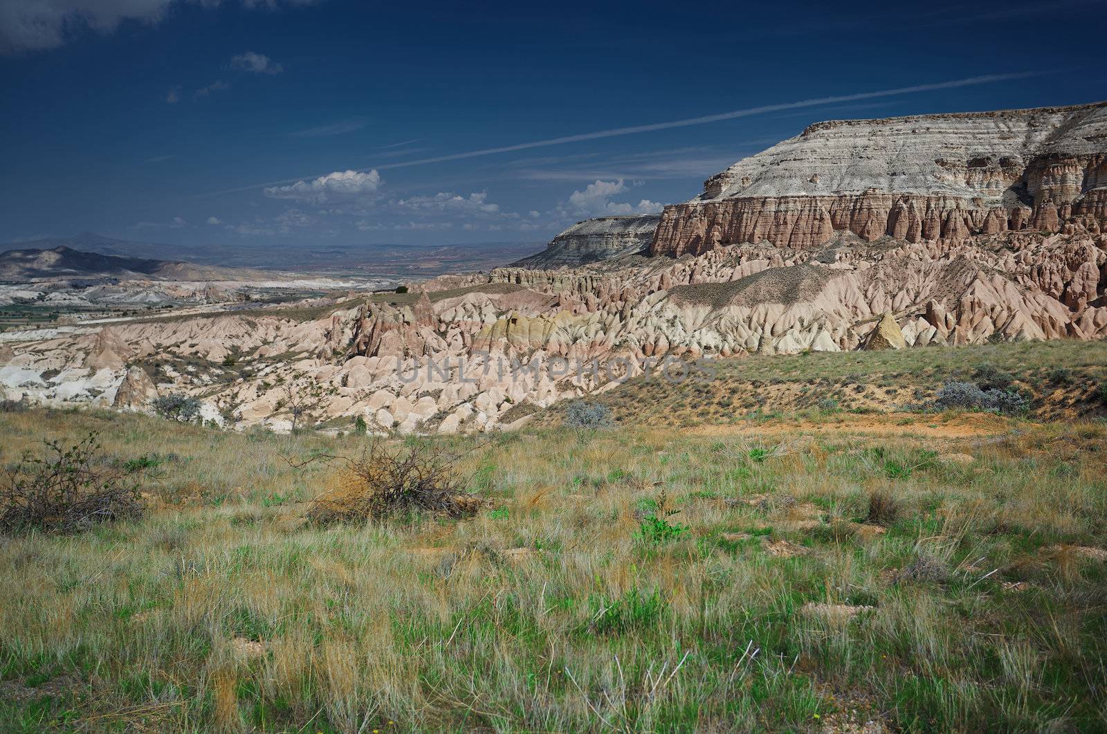 Rock formations of Cappadocia. Turkey. Horizontal photo