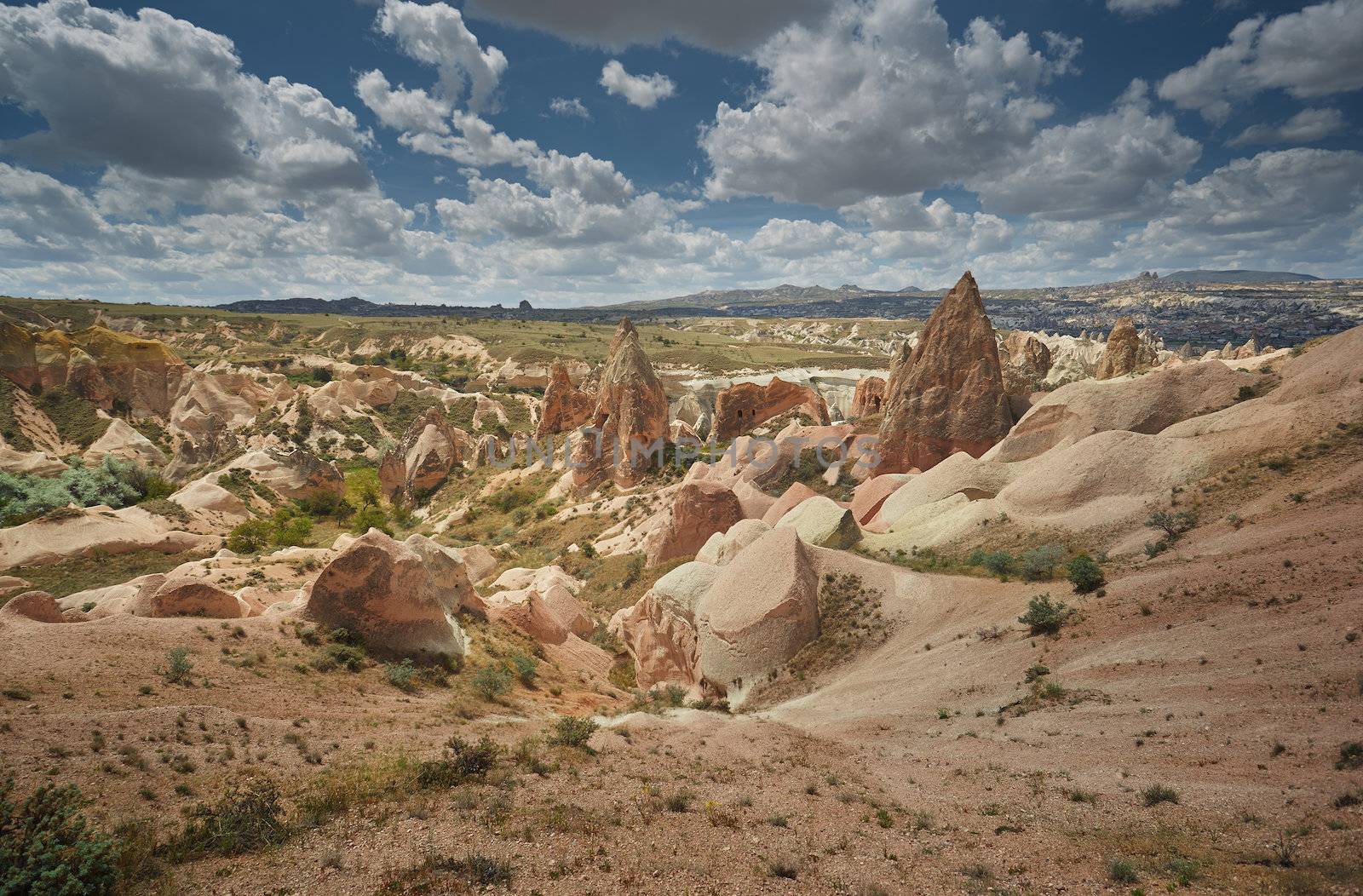 Rock formations of Cappadocia. Turkey. Horizontal photo