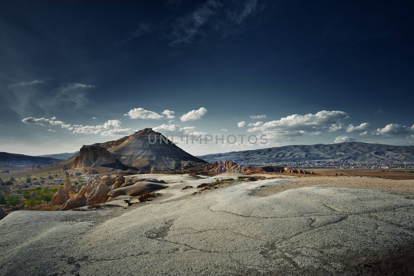 Rock formations of Cappadocia. Turkey. Horizontal photo