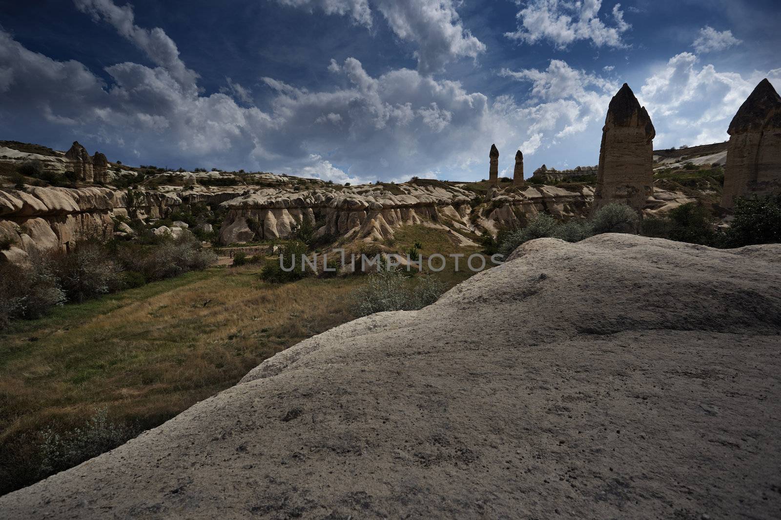 Rock formations of Cappadocia. Turkey. Horizontal photo