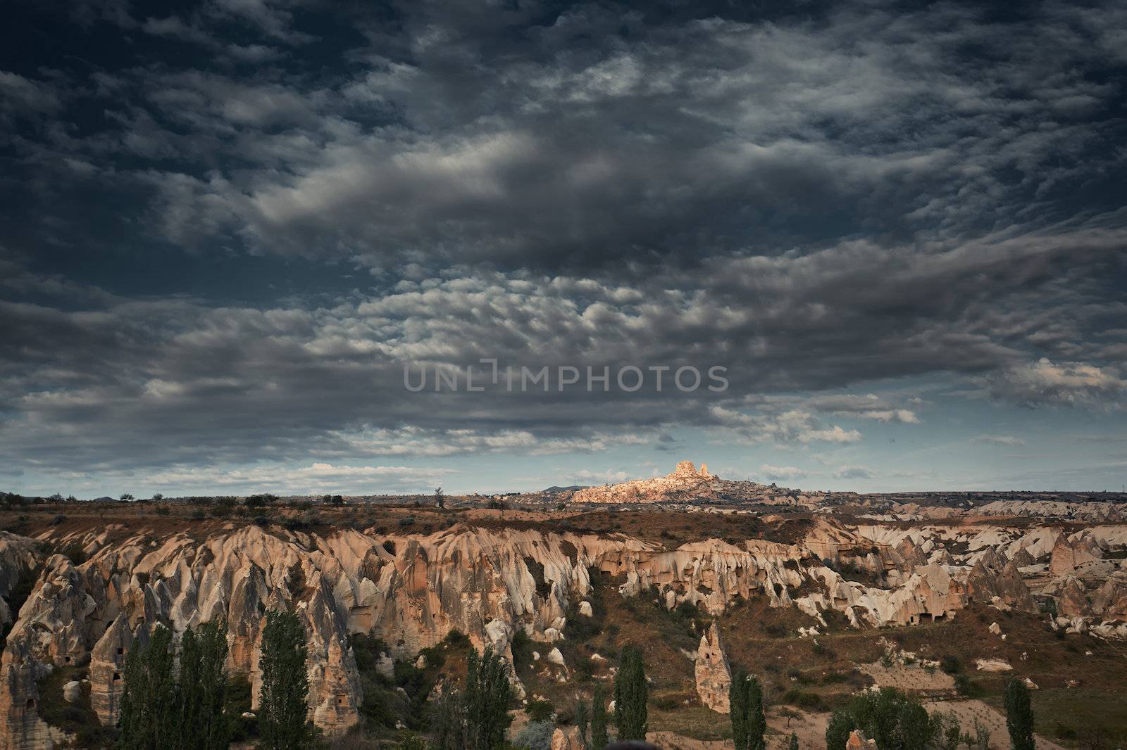 Rock formations of Cappadocia. Turkey. Horizontal photo