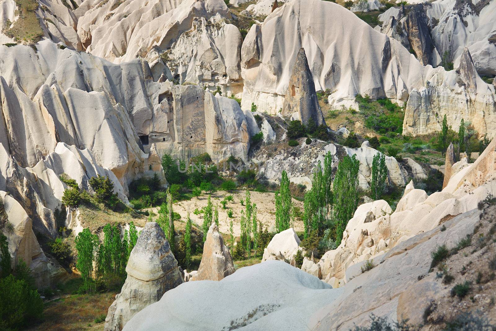 Rock formations of Cappadocia. Turkey. Horizontal photo