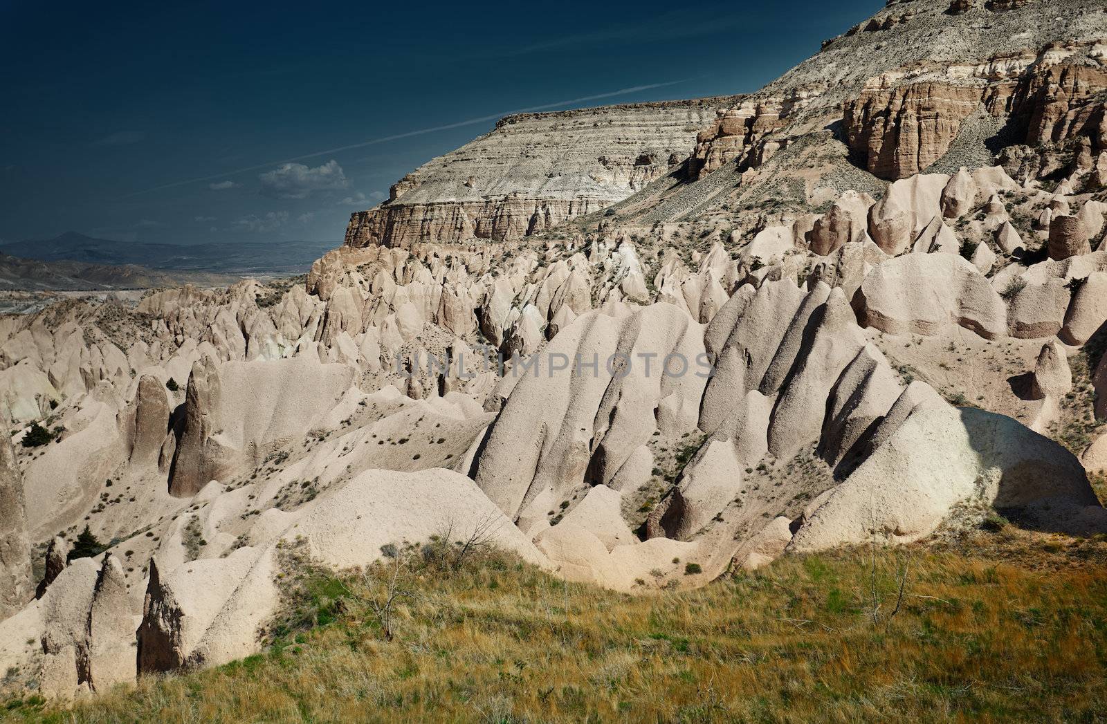Rock formations of Cappadocia. Turkey. Horizontal photo