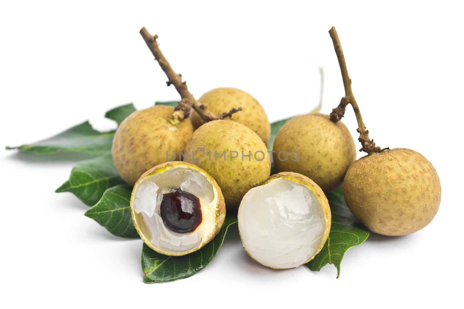 longan - fruit on white background  by Thanamat
