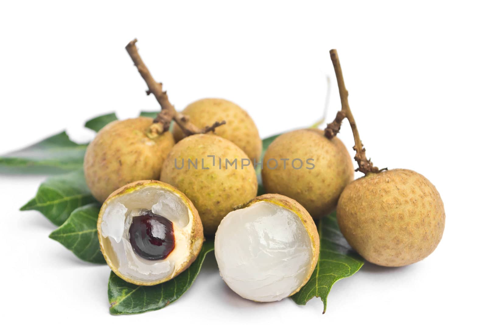longan - fruit on white background  by Thanamat
