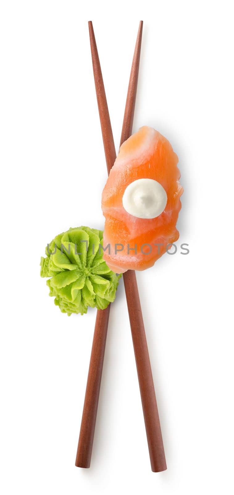 Wooden chinese sticks isolated on a white background