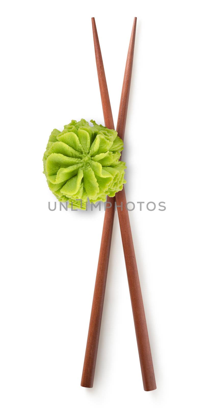 Wooden chinese sticks isolated on a white background