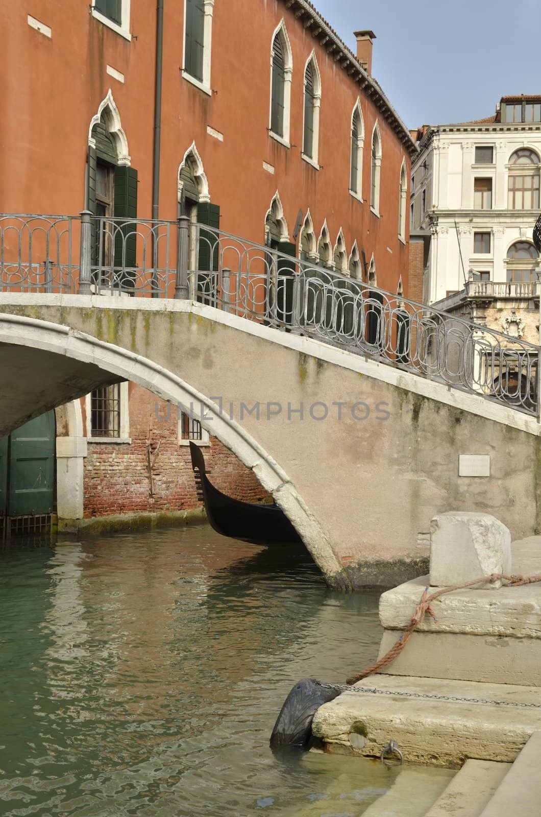 Bridge over canal in Venice, Italy