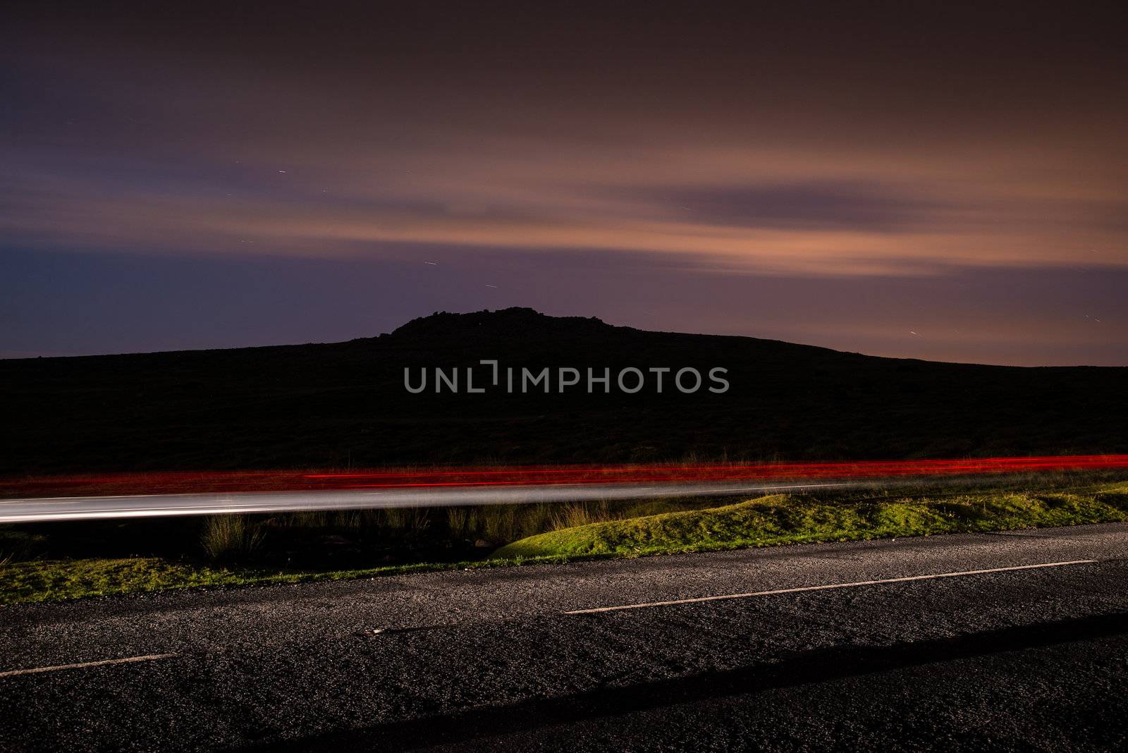 Blur light in night shoot of fast driving car by merc67