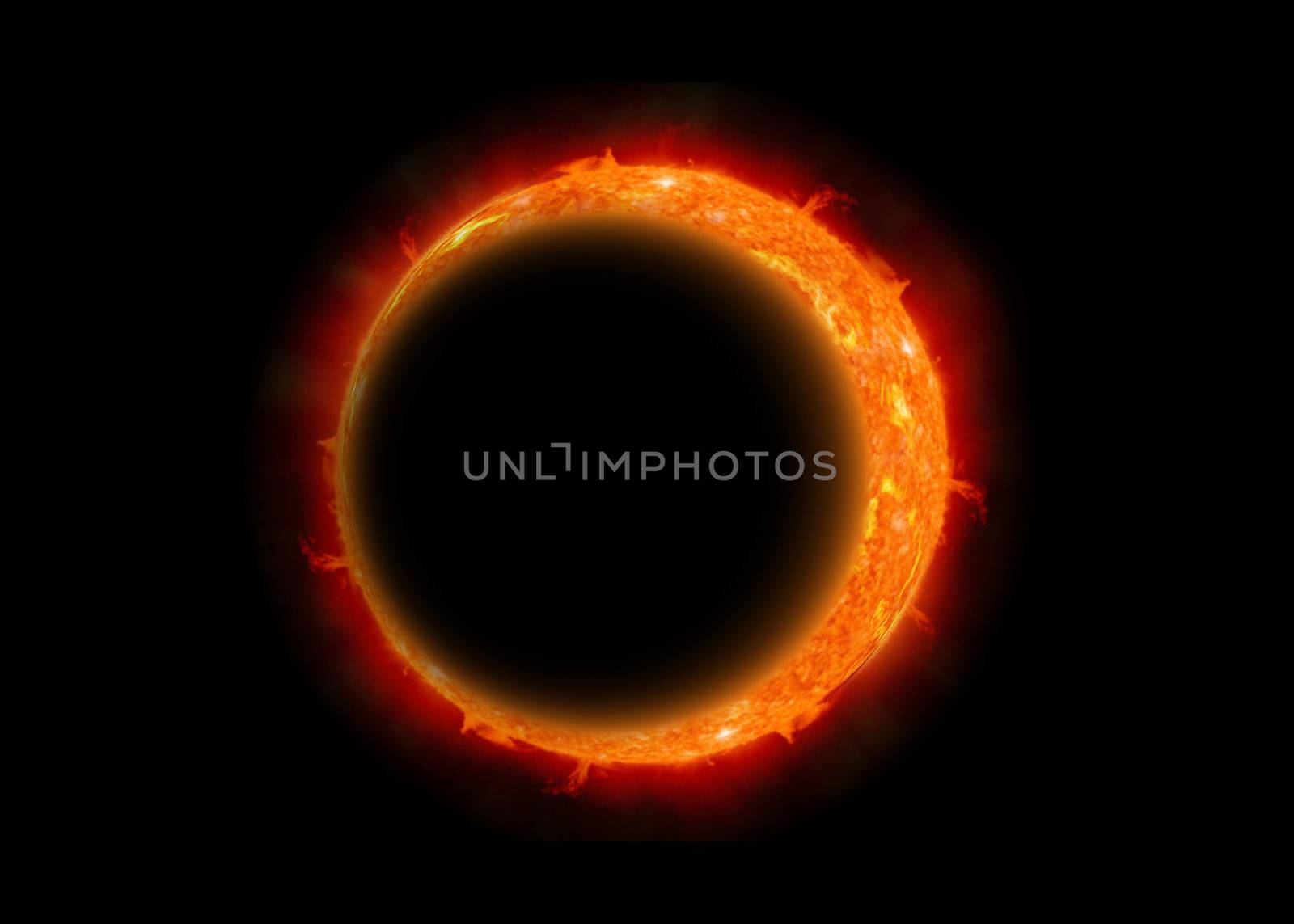 The eclipse of the moon, Abstract scientific background - full eclipse, black hole.