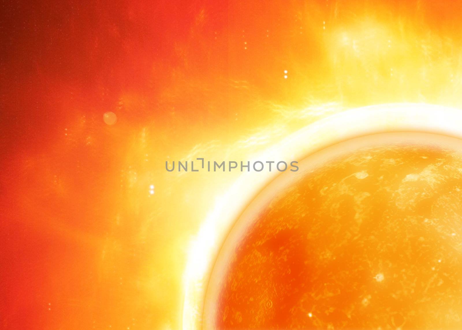 The sun in space.