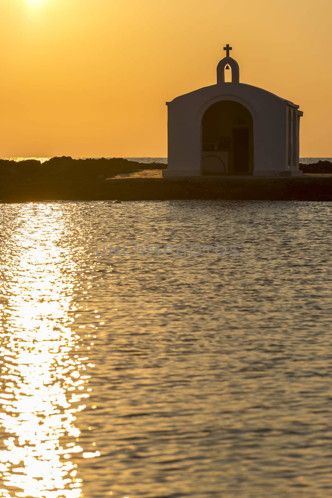 Church Silhouette In Greece by Rainman