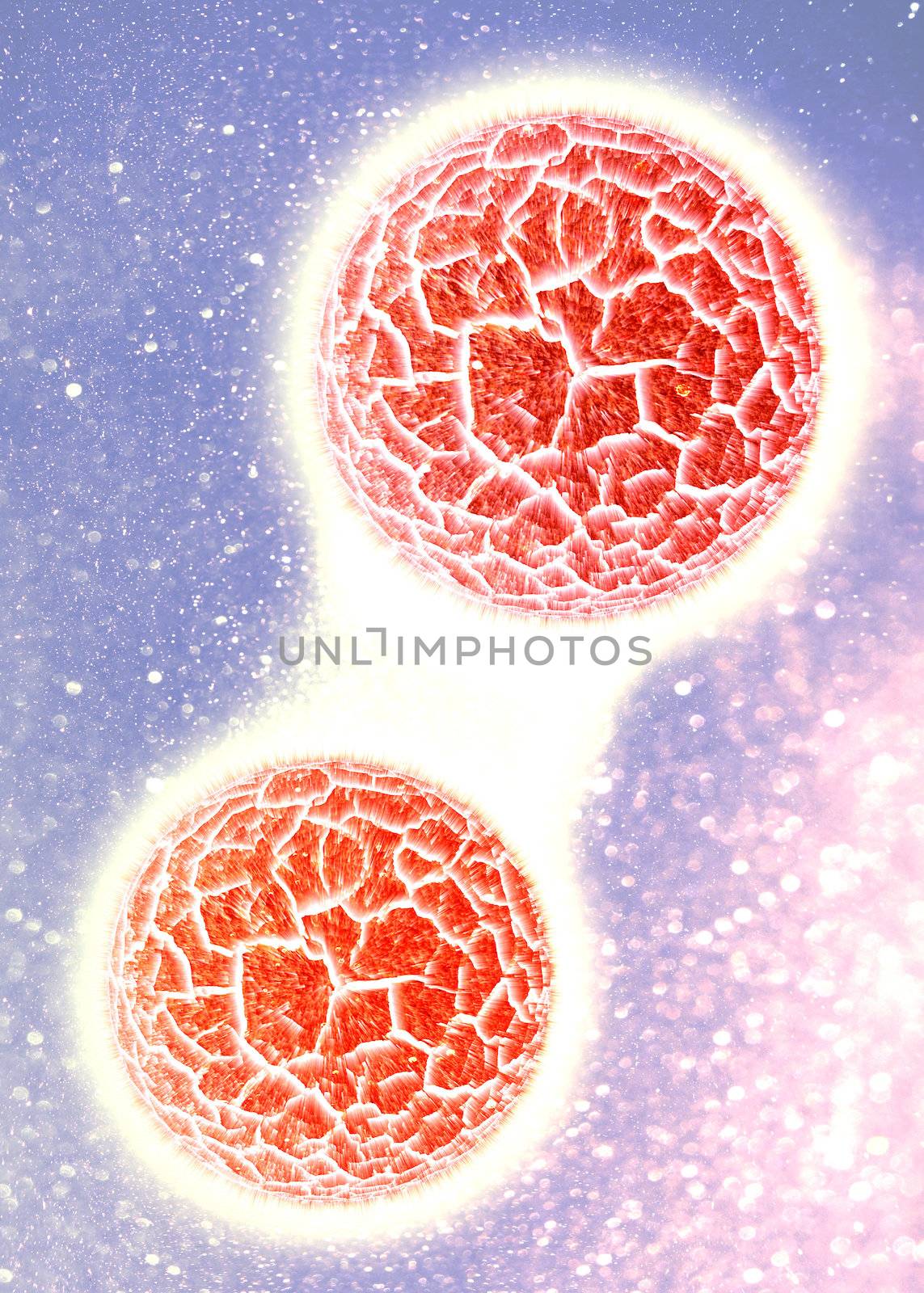 3d cell virus, Bacteria background.