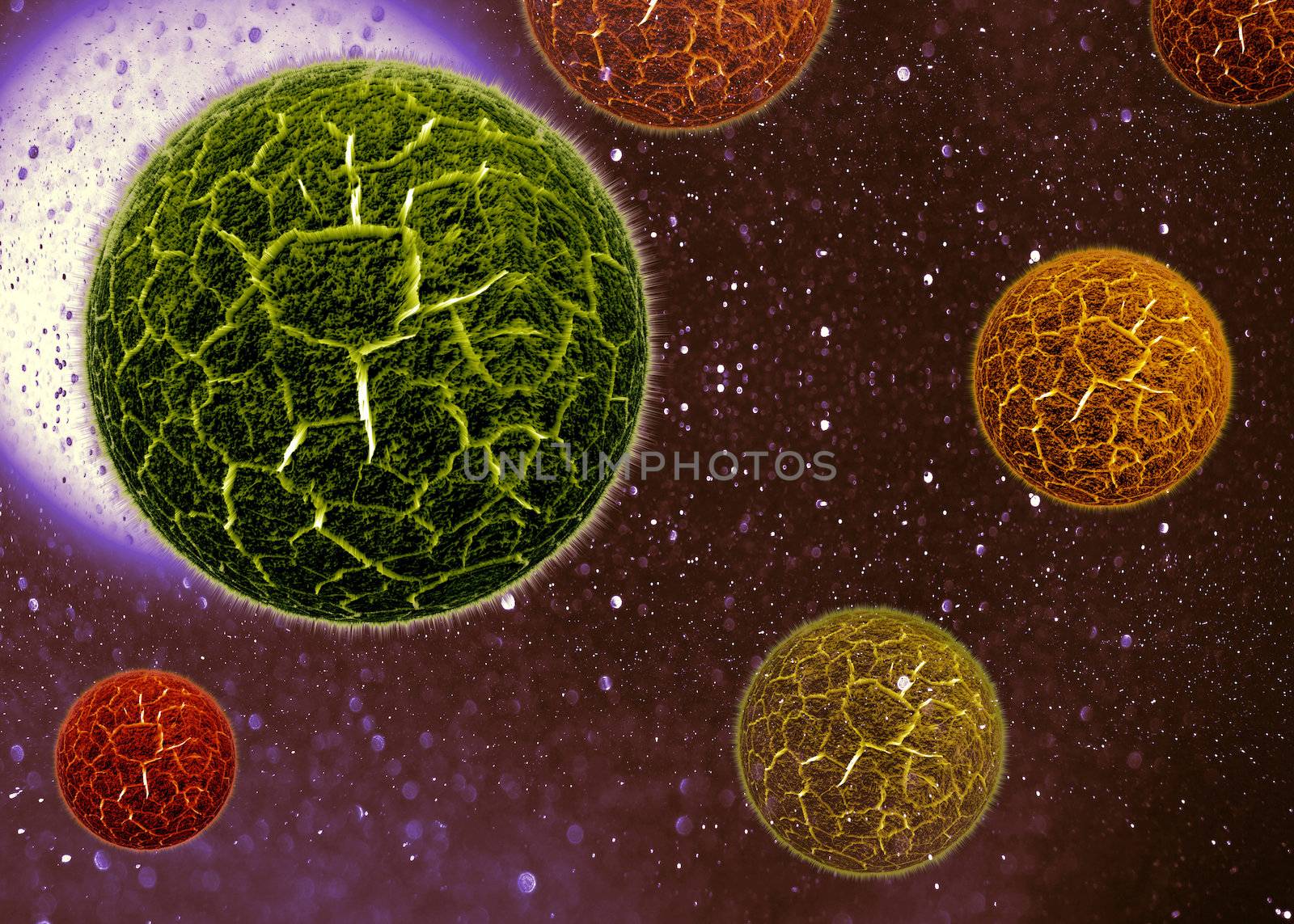 3d cell virus, Bacteria background.