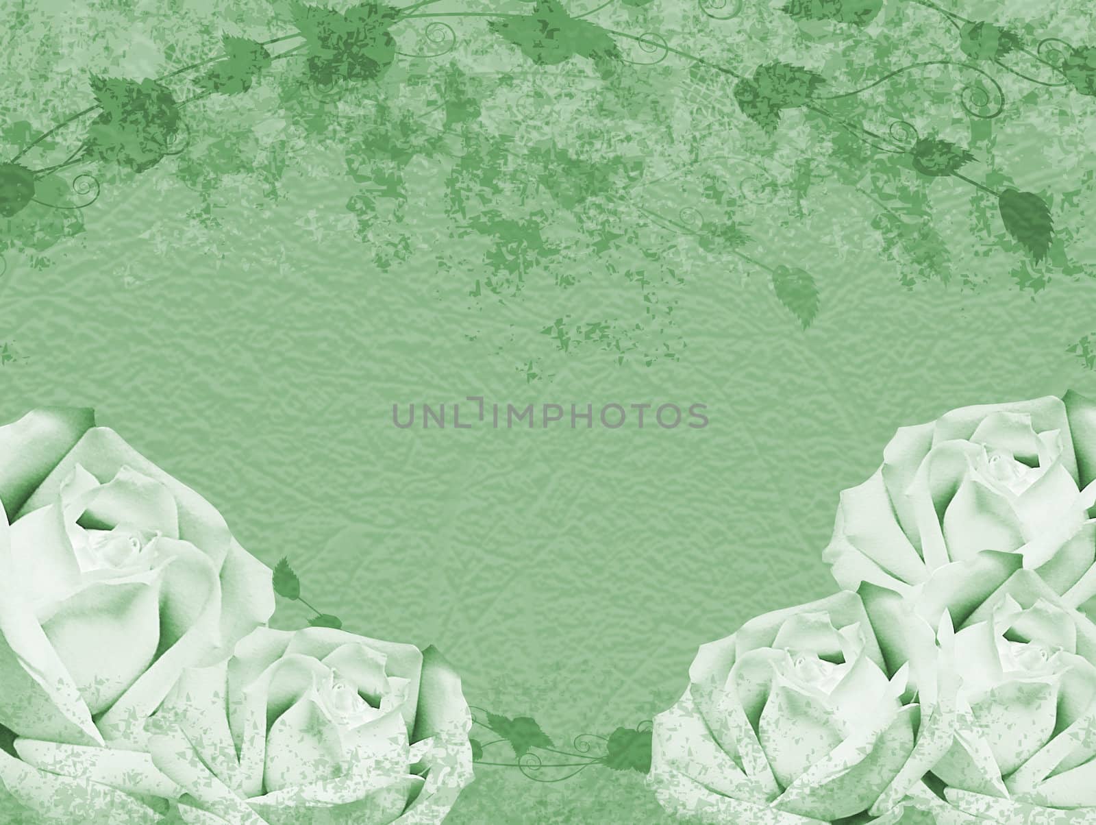 Textured roses background with space for text
