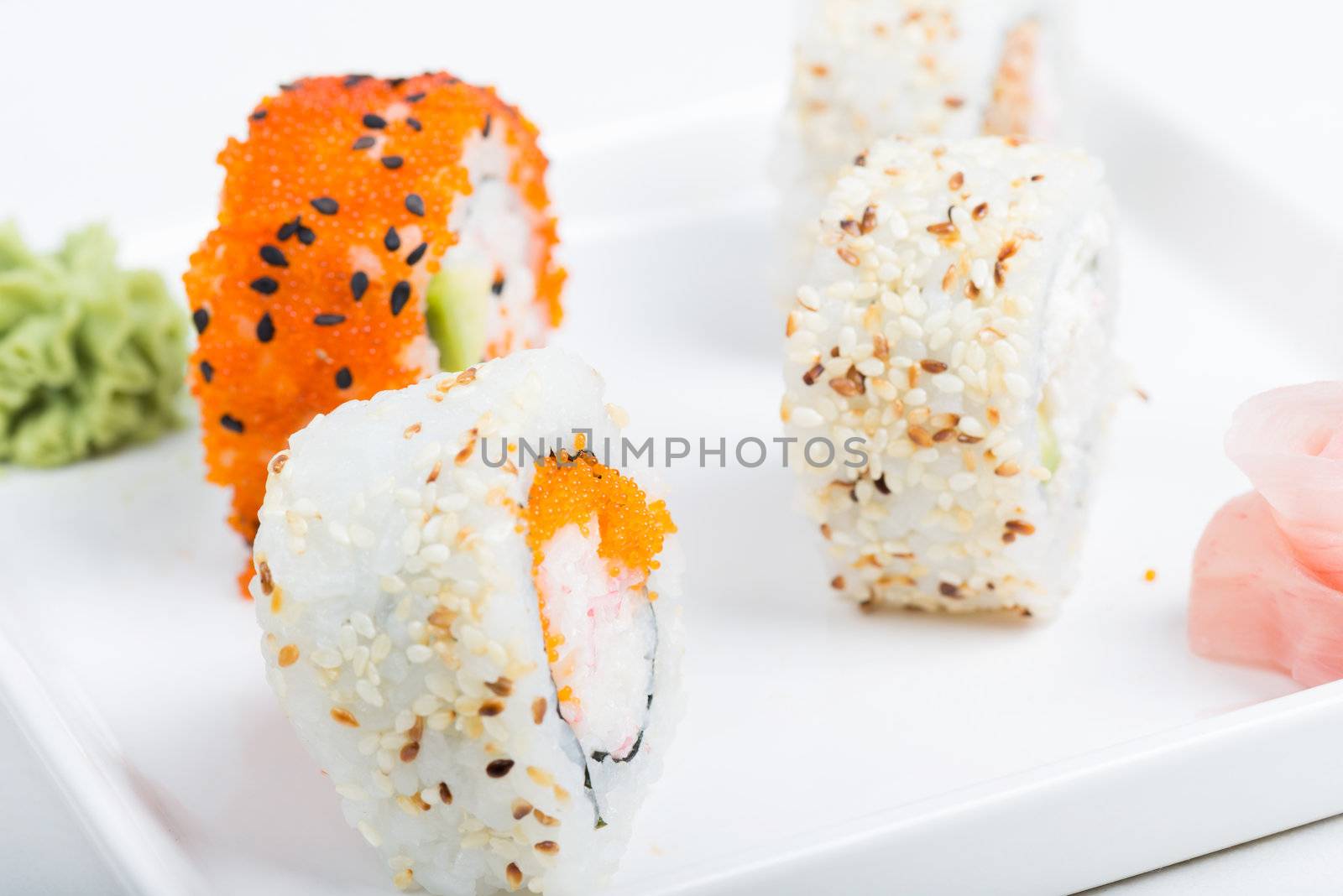 Sushi on the plate by anytka
