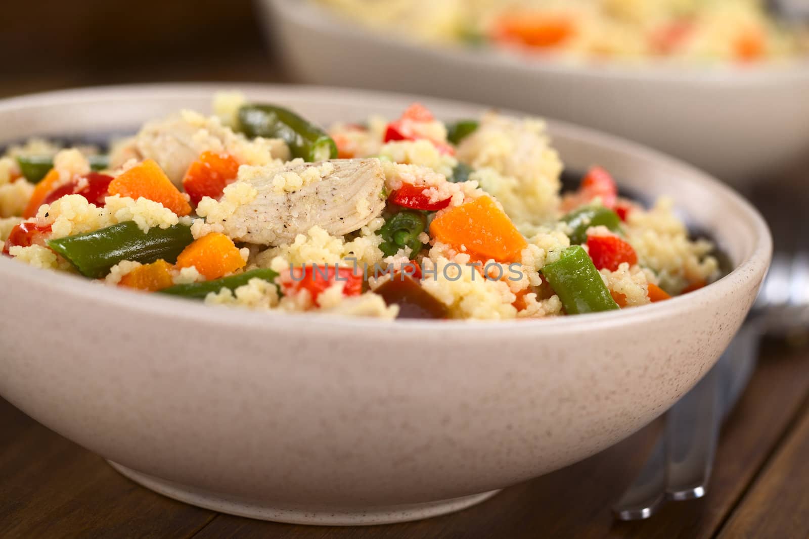 Couscous with Chicken, Green Bean, Carrot and Bell Pepper by ildi