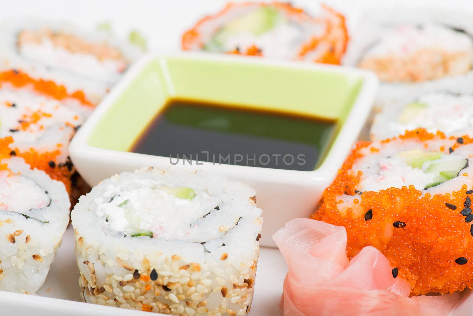 Soy sauce and sushi mix by anytka