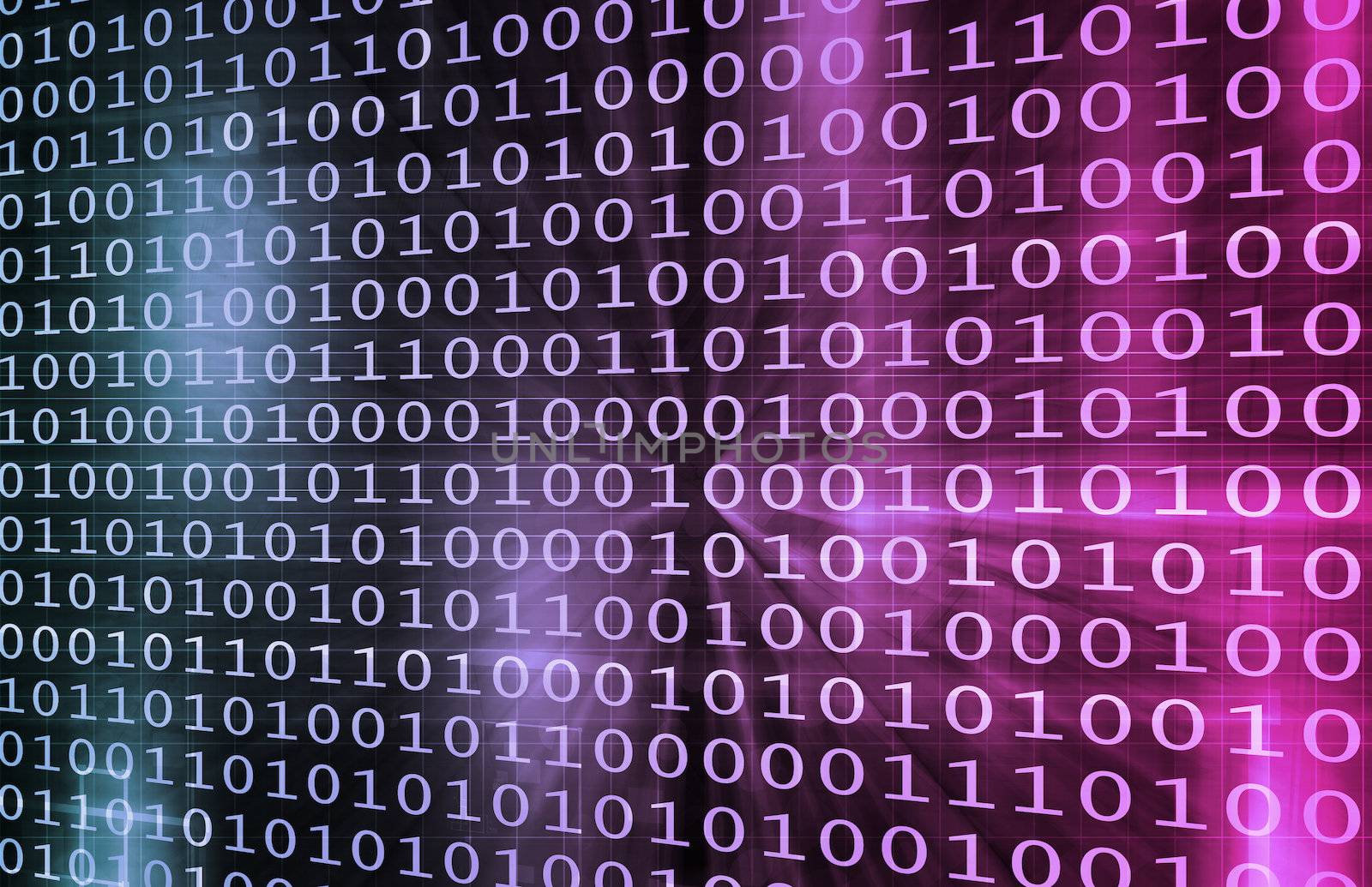 Technology Grid with a Tech Futuristic Art Abstract