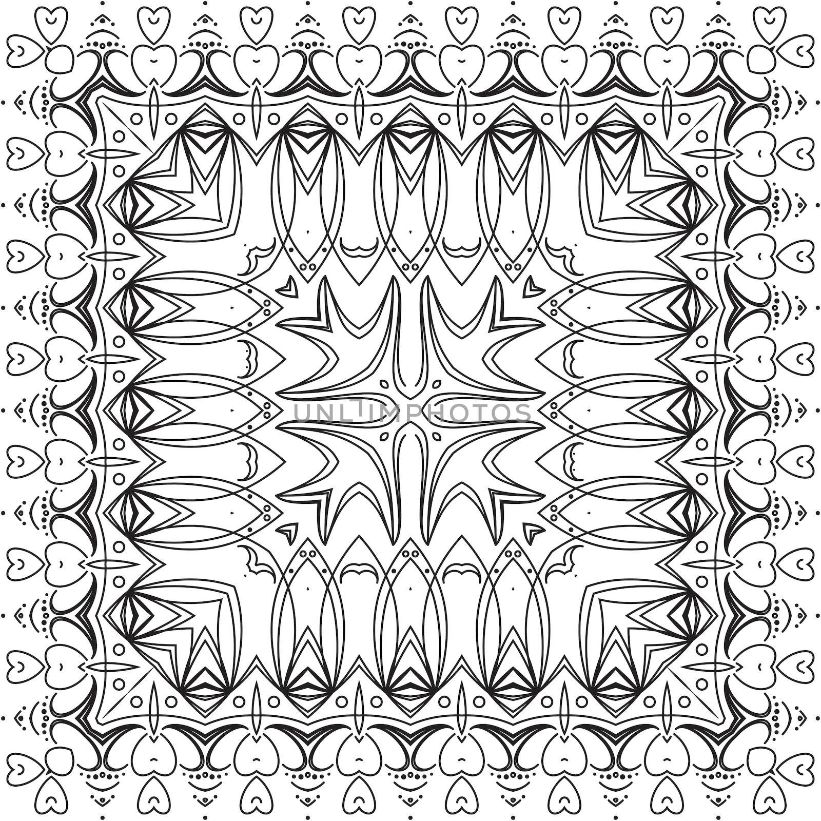 Abstract seamless outline pattern by alexcoolok